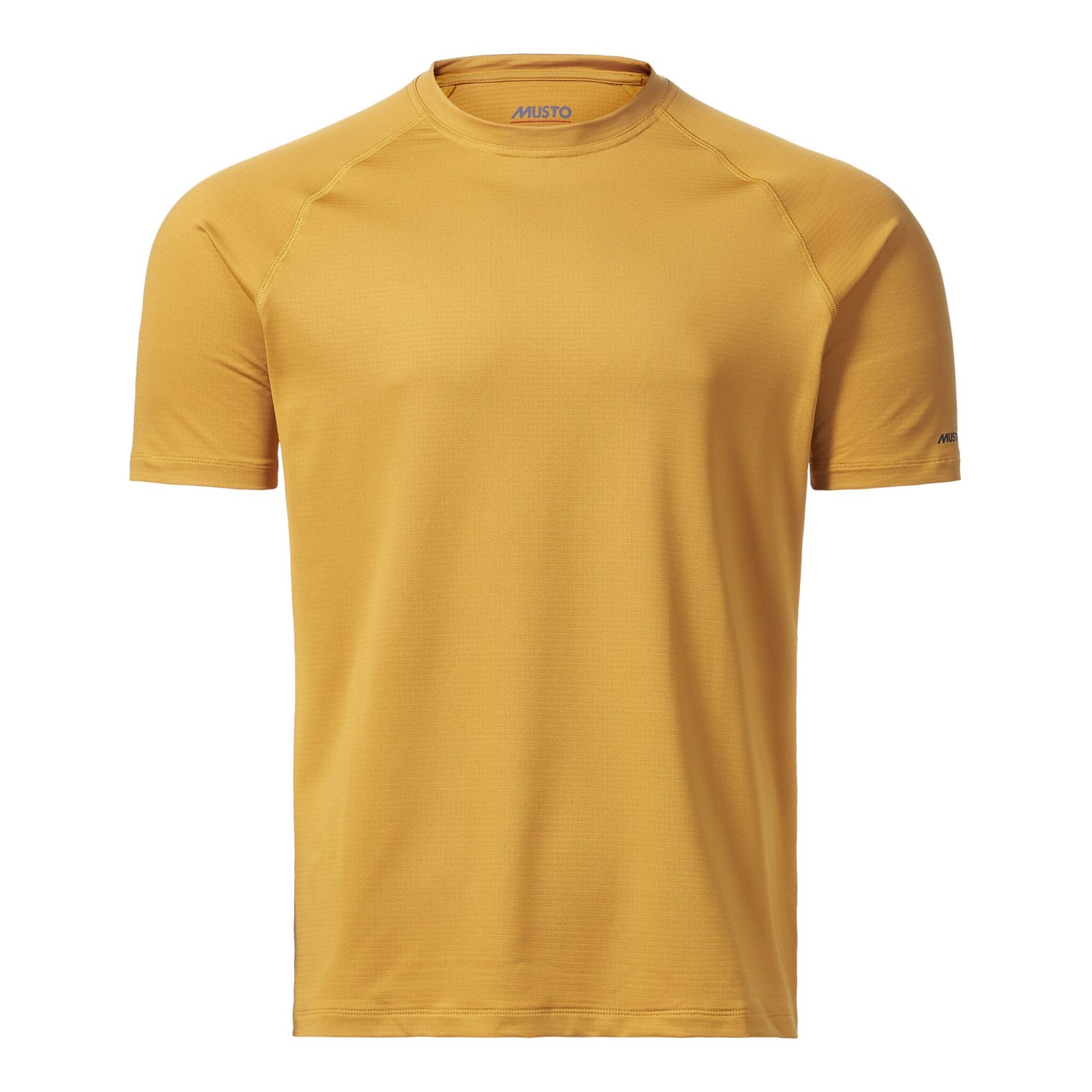MUSTO EVOLUTION Sunblock T-Shirt Herren, funktionales Sportshirt in Inca-Gold, innovatives Materialdesign - M – XL