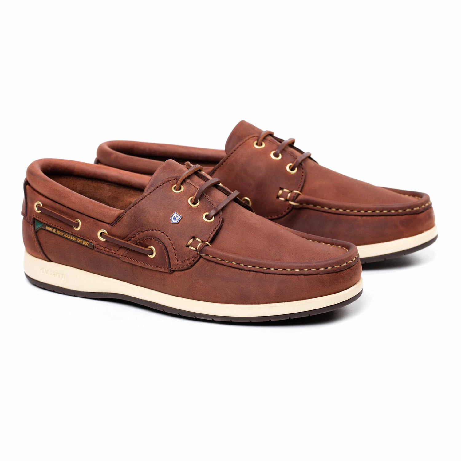 Dubarry Deckschuh COMMODORE XLT – Handgefertigter Schnürschuh aus DryFast-DrySoft™-Leder, Leichte und komfortable ExtraLight®-Sohle, Rutschfeste NonSlip-NonMarking™-Laufsohle mit 360°-Rundumschnürung - 41 – 47
