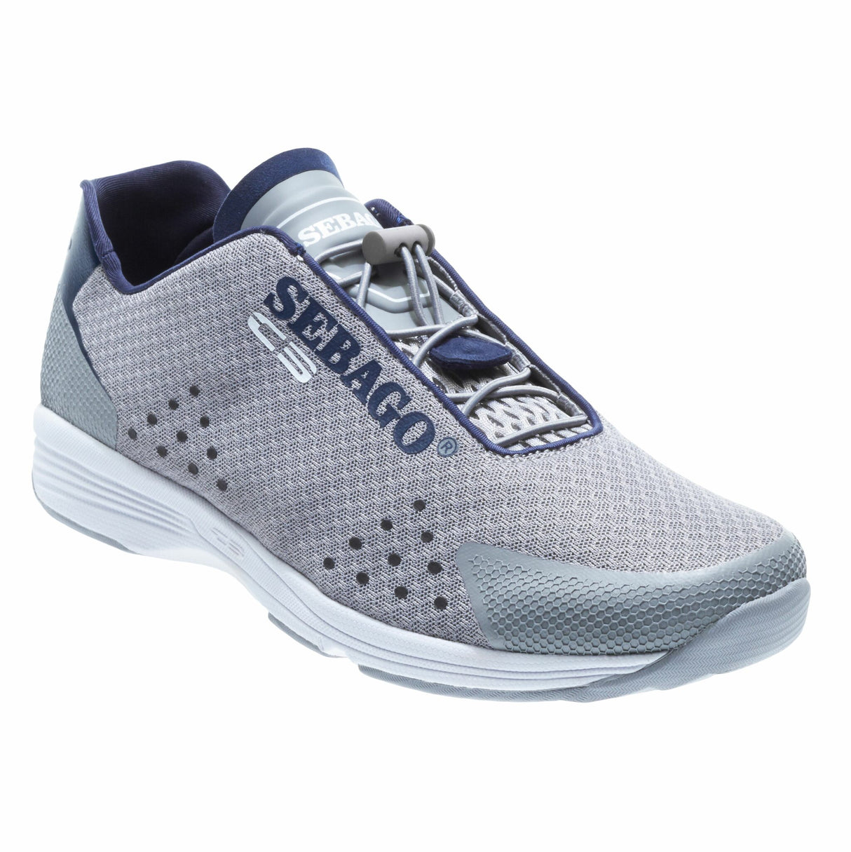 SEBAGO Herren-Segelschuh CYPHON SEA leicht, flexible Segelschuhe, wasserabweisend und atmungsaktiv, rutschfeste Außensohle mit C3-Technologie - 40 – 48 (navy, grau)