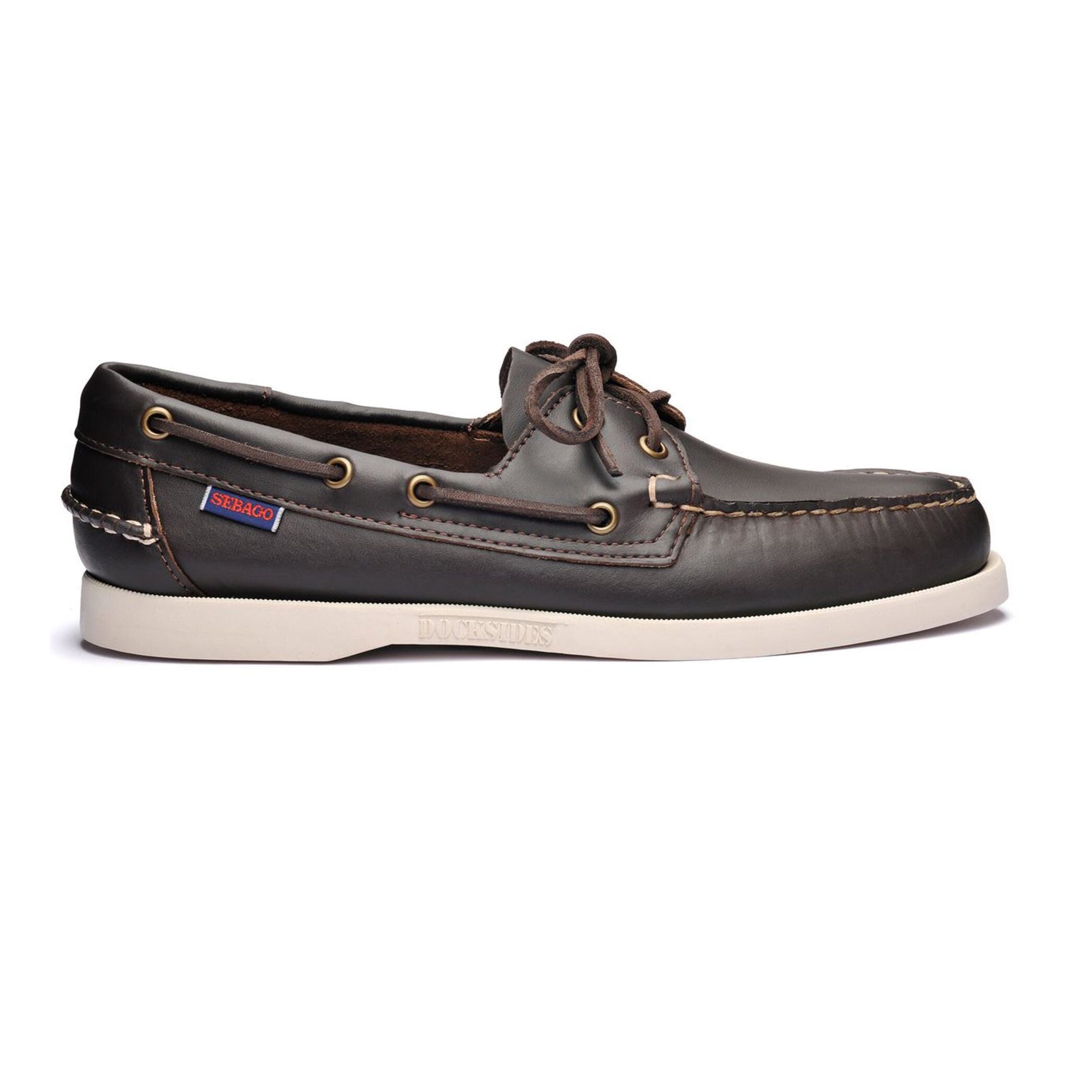 SEBAGO Herren Segelschuh DOCKSIDES PORTLAND aus Vollleder, maritimer Mokassin, rutschfeste Gummisohle für optimalen Halt - 41 - 50, braun, dunkelbraun, nubuk-navy