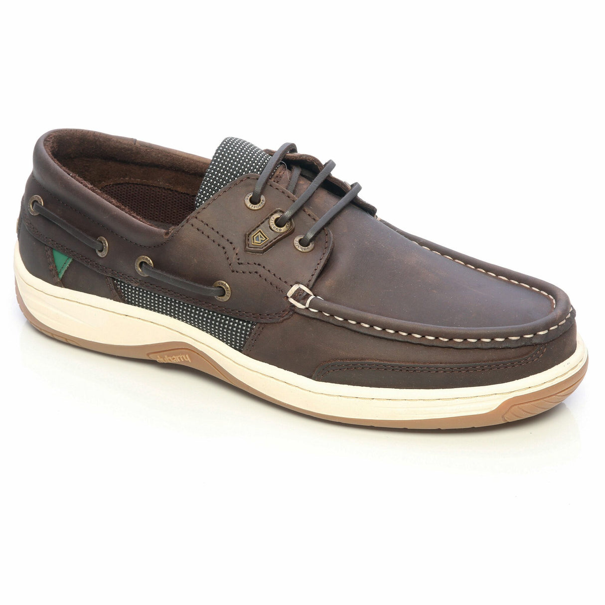 Dubarry Segelschuh Extra Fit Regatta, sportlicher Bootsschuh, individuell anpassbare Schnürung, optimales Grip an Deck - 41 – 48 (dunkelbraun oder navy)