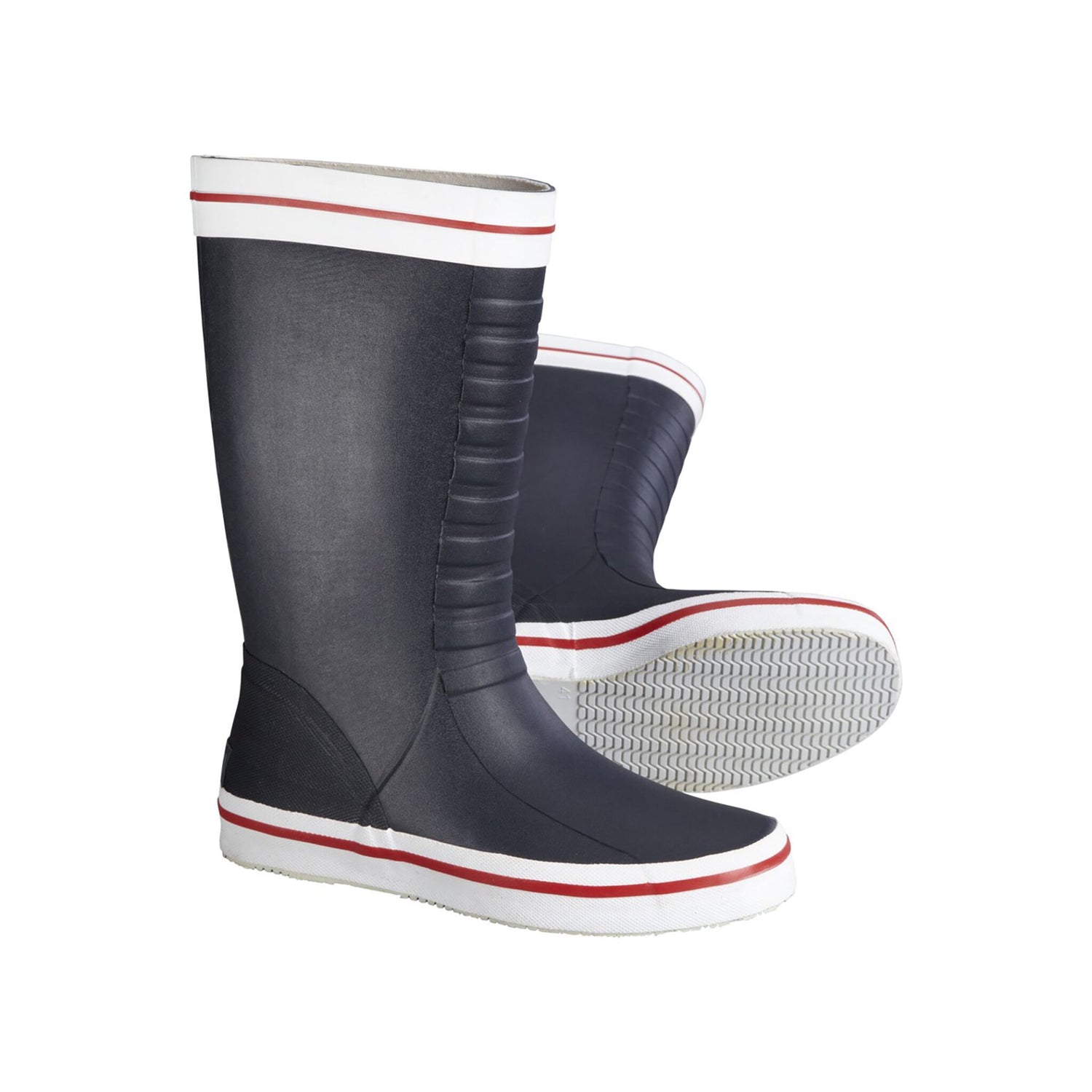 OCEAN pro+ Gummistiefel aus Naturkautschuk, robuste, flexible Wetterschutzstiefel mit Baumwollfutter, stoßabsorbierend - 37 - 47 (Normalschaft oder Langschaft)