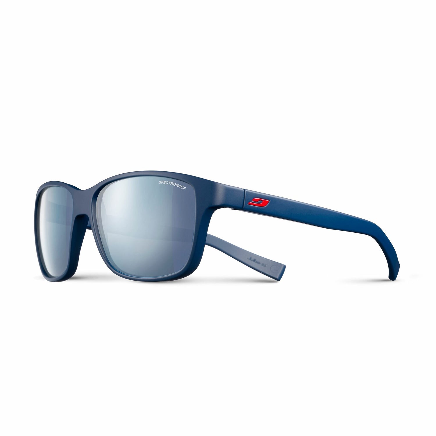JULBO Sonnenbrille Powell Freizeitbrille mit polarisierenden verspiegelten Gläsern, leichter Vollrandgestaltung, 25 g Gewicht, Kategorie 3 Sonnenschutz - matt-schwarz, blau-rot, blau-orange, dunkelblau-matt