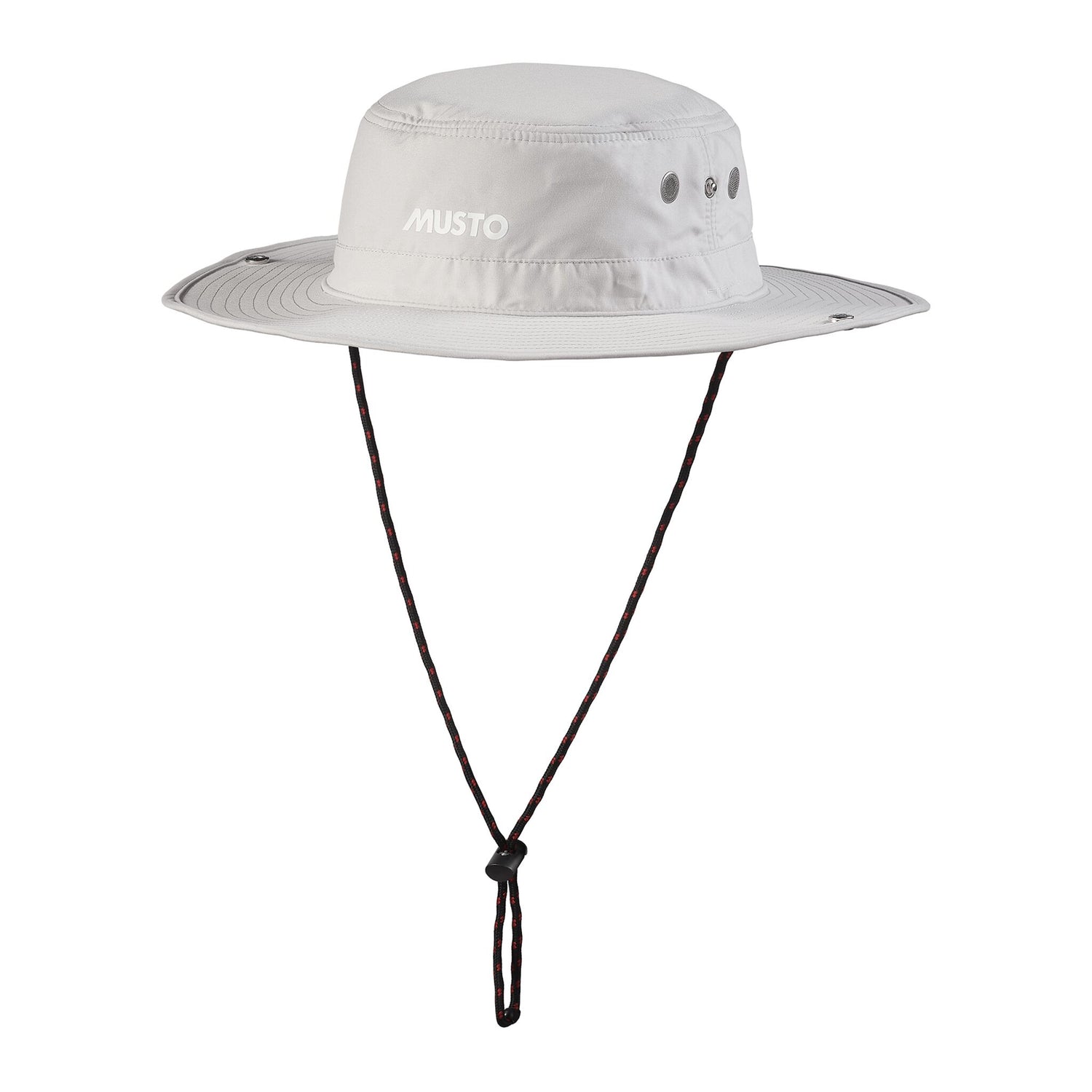 MUSTO Brimmed Hat mit DWR-Beschichtung, wasserabweisend & UV-Schutz LSF40, optimaler Halt durch Kordelzug - S – L oder weiß, light stone