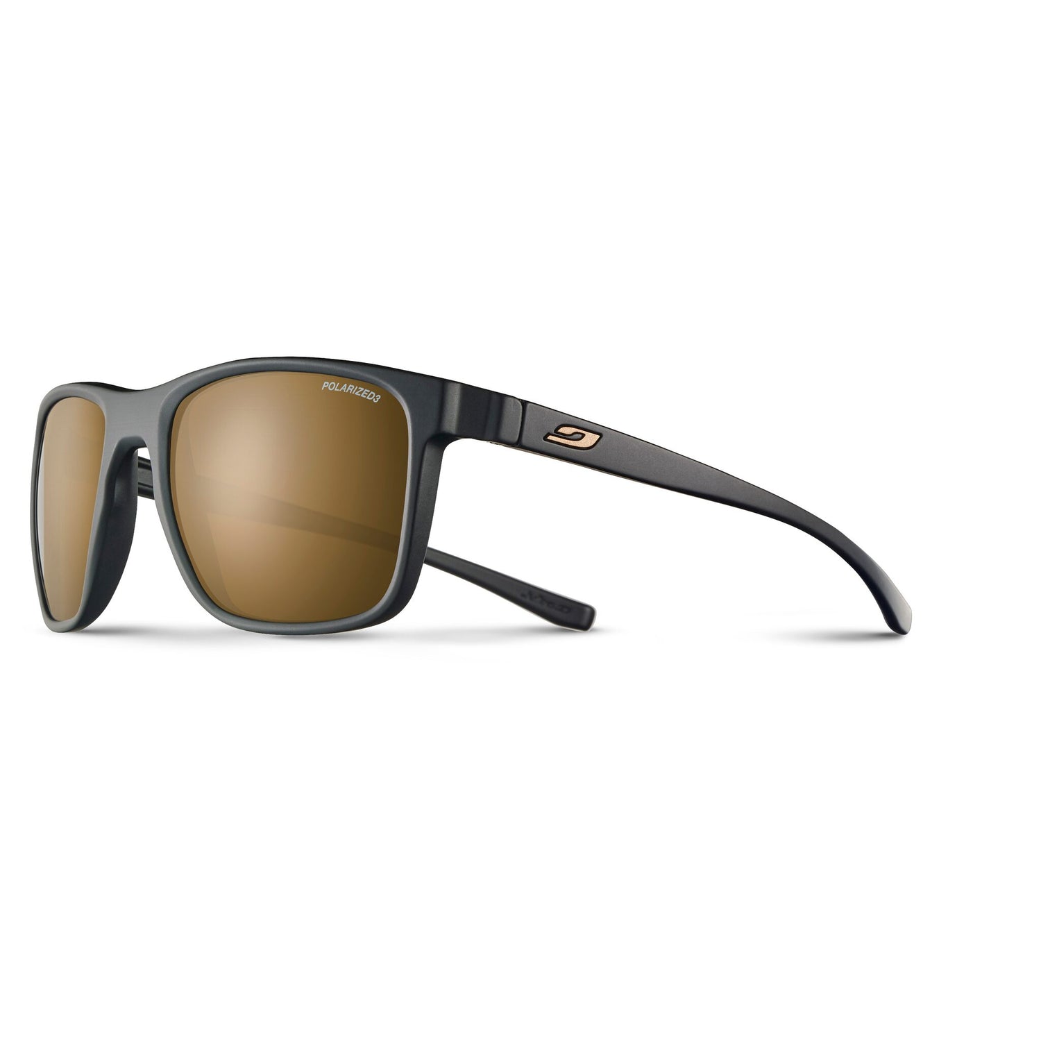 JULBO Sonnenbrille TRIP Sportlich, Polarisiert, Ideale Passform für breitere Nasen - matt-schwarz, schwarz, grau-grün