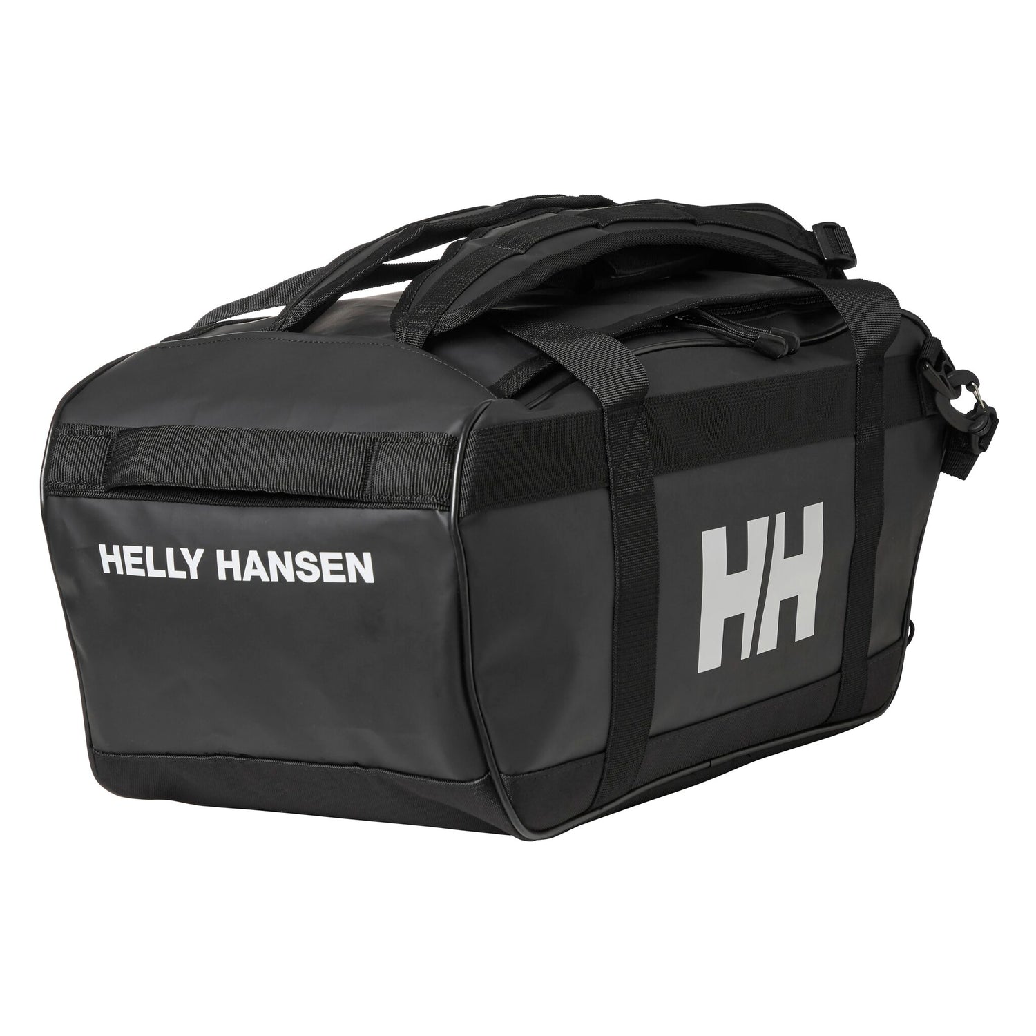 Helly Hansen Reisetasche HH SCOUT DUFFEL, langlebige Sporttasche, wasserabweisend, vielseitig nutzbar als Rucksack - 50 - 70 Liter, schwarz oder deep steel