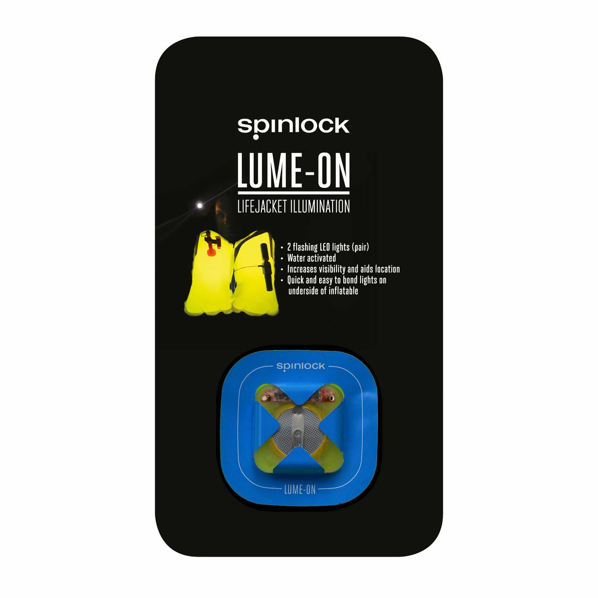 Spinlock Signallicht Lume-On für Rettungswesten, LED-Blinklichter, automatische Wasseraktivierung