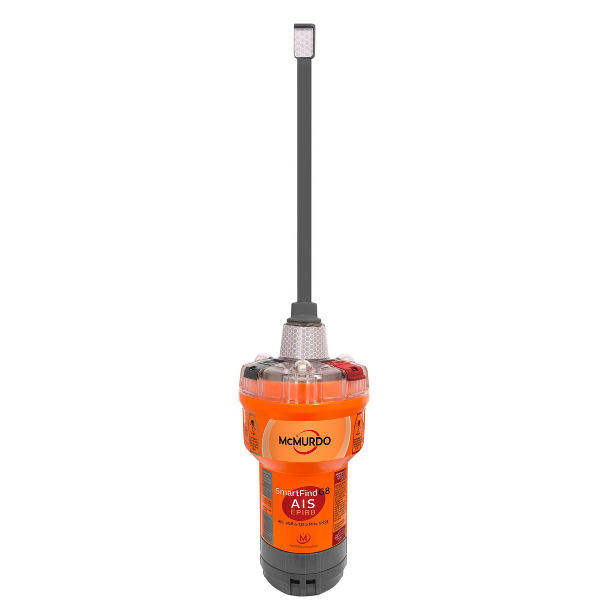 McMurdo emergency radio beacon EPIRB Smartfind G8 AIS, marine distress beacon, 406 MHz satellite alarm, AIS transmitter for local alarm