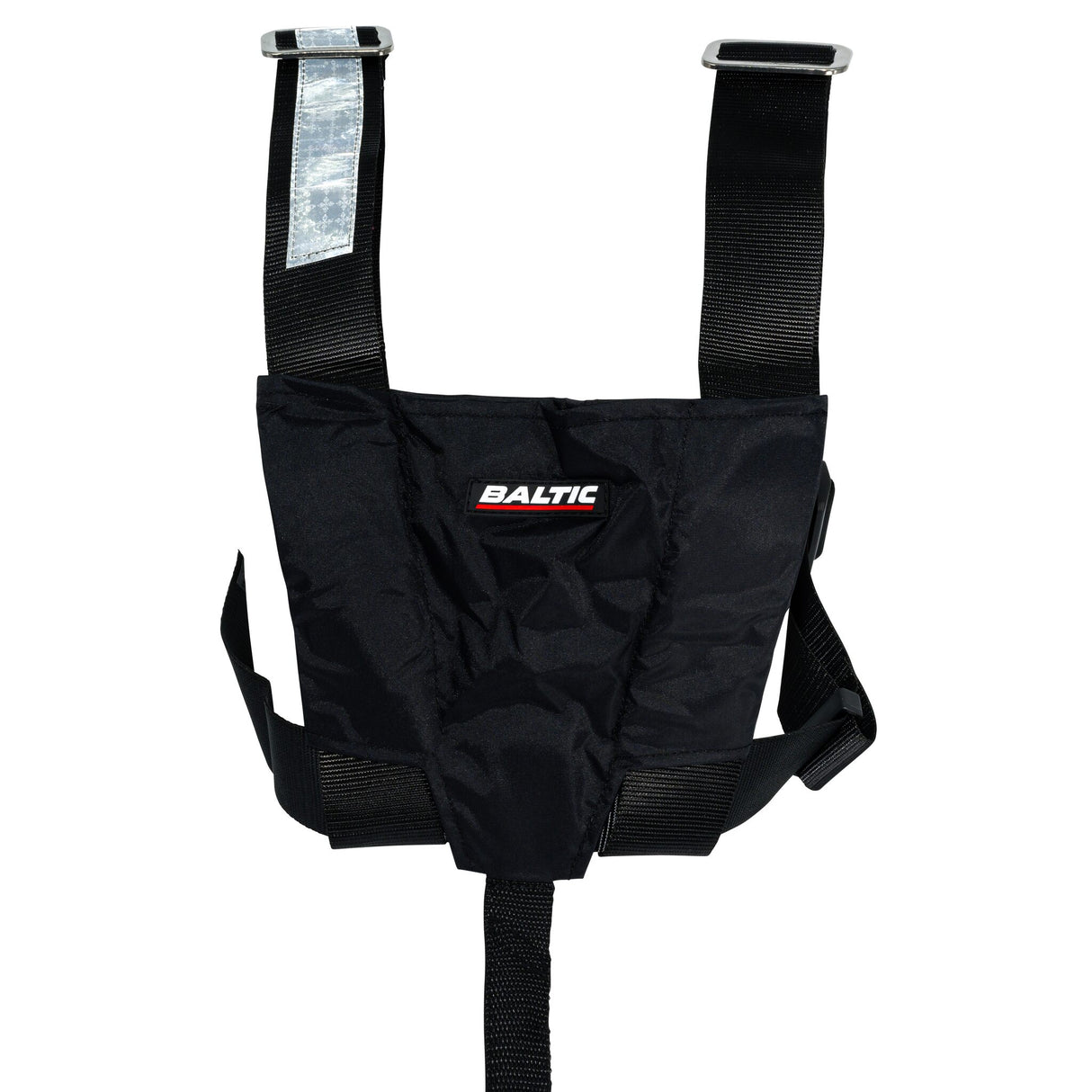 BALTIC safety belt adult back plate reflective strips stainless steel buckle EN ISO 12401 five-year warranty