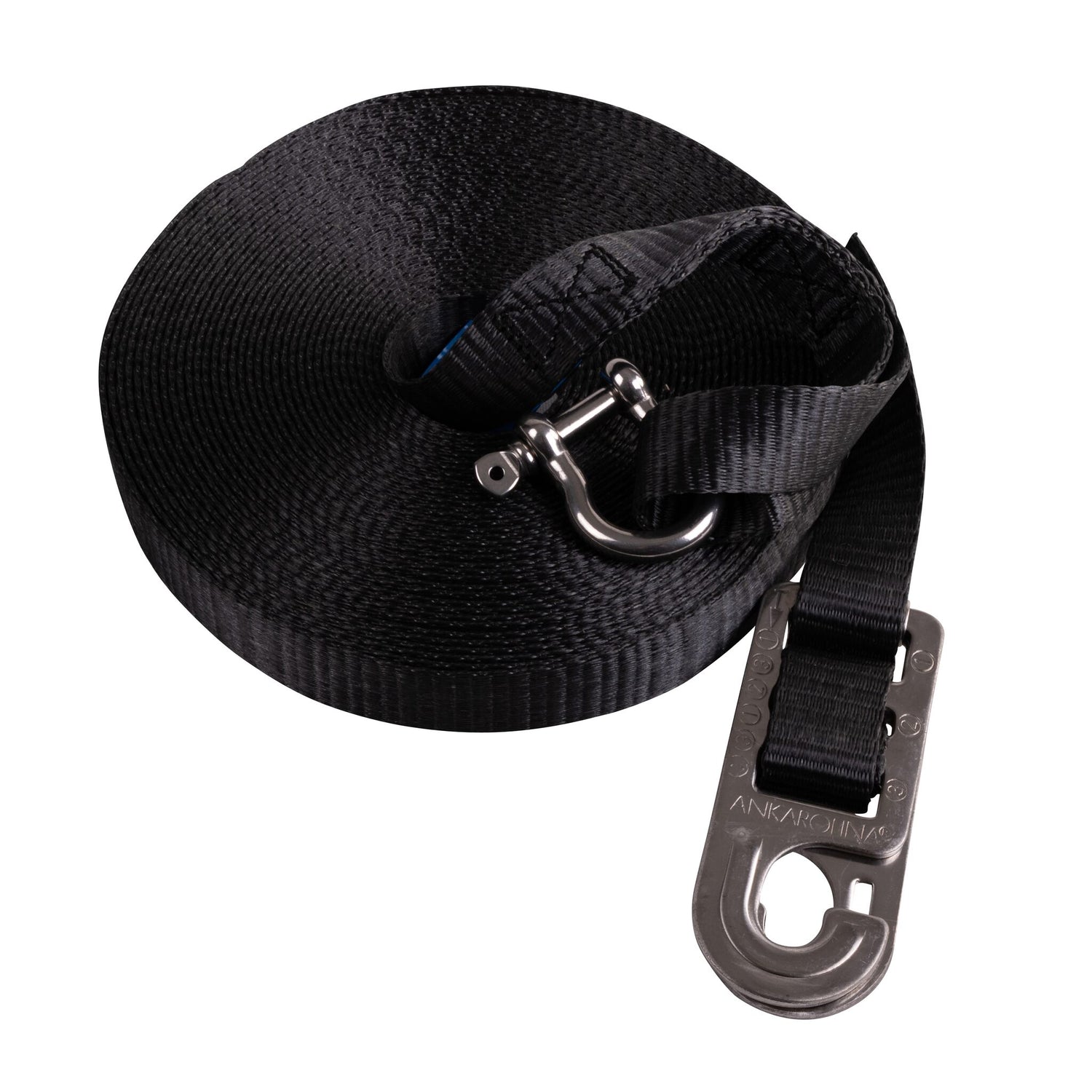 Safeolina Sicherheitsband 12 m, Polyester-Gurtband, 2000 kp Bruchlast für sichere Deckbewegungen - weiß oder schwarz