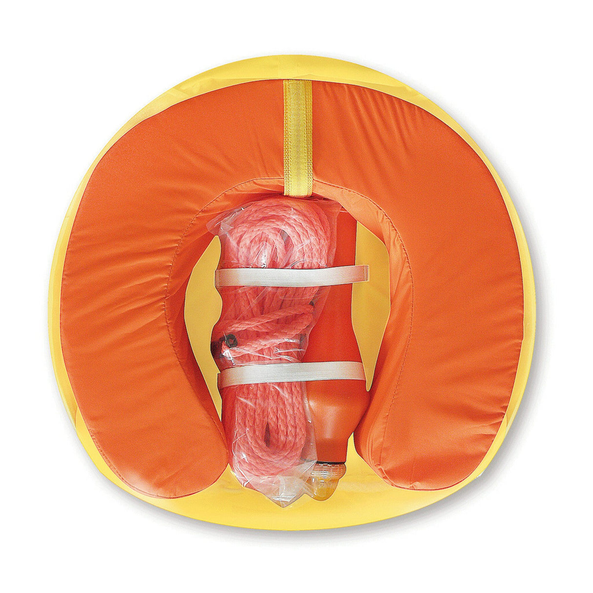 SeaCurity Hufeisen-Rettungsring mit LED-Seenotlicht, schwimmfähiger Rettungsring, SOLAS-zertifiziertes Signallicht