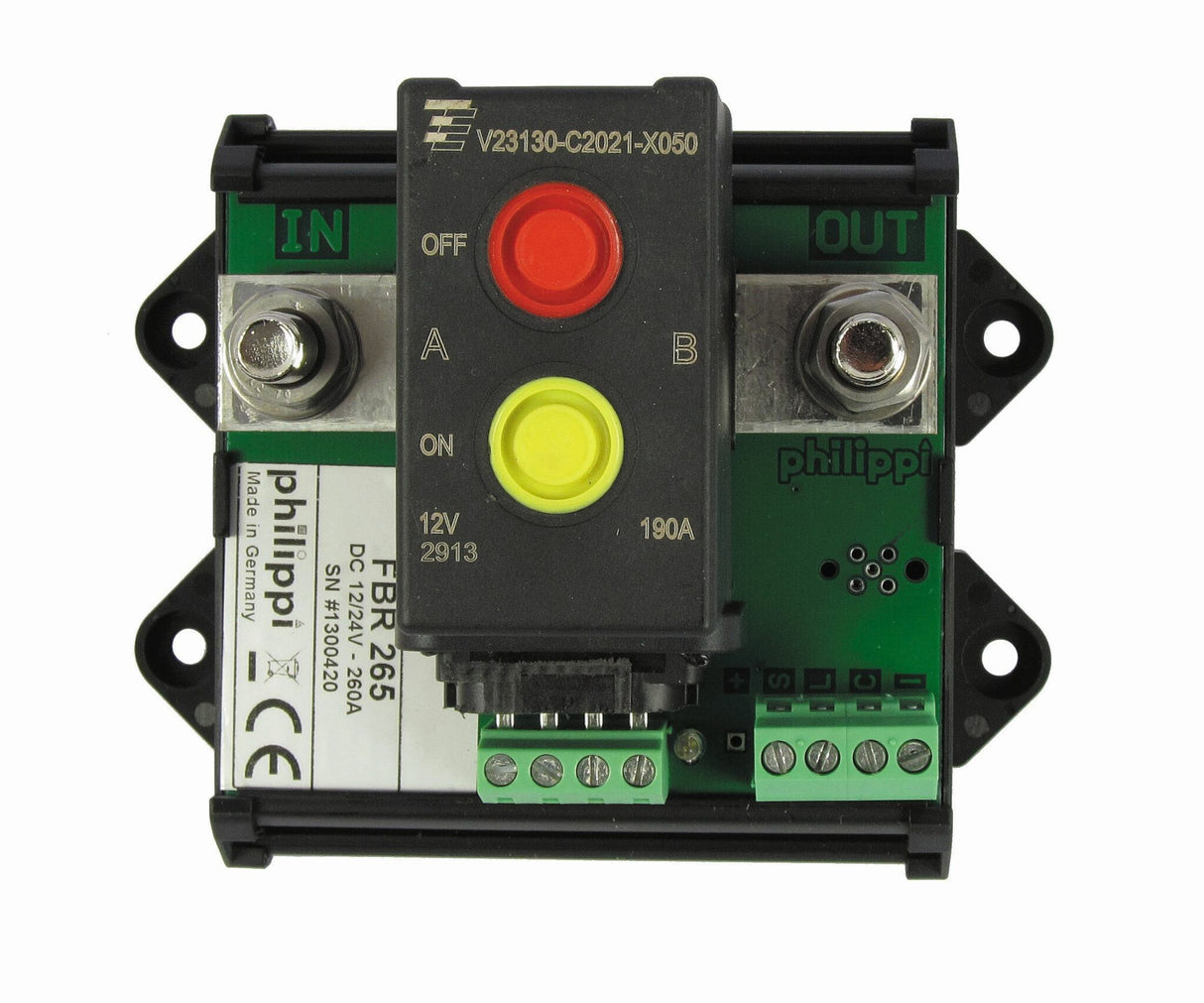 Philippi Batteriehauptschalter fernsteuerbar 12V/24V, Batterie-Schalter, sichere Steuerung mit LED Anzeige