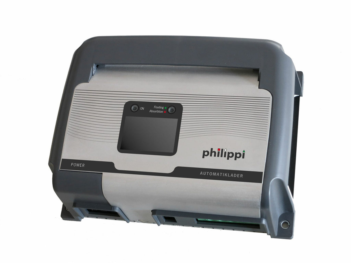 philippi Bord-Batterieladegerät ACE lüfterlos, geräuschlos, effiziente Ladeleistung bis 60°C, Batterie-Ladegerät, hohe Flexibilität und Montagefreundlichkeit - 25 - 40 A