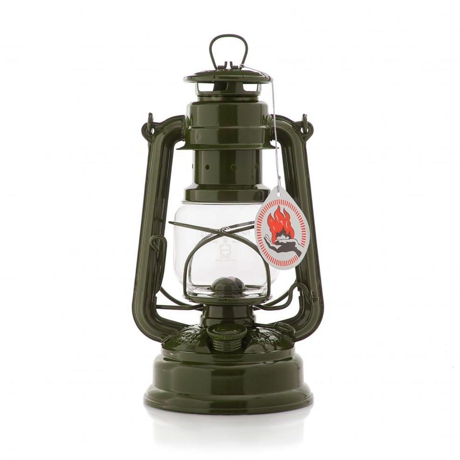 FEUERHAND Sturmlaterne Baby 276 korrosionsbeständig, Petroleumlampe, hohe Brenndauer von 20 Stunden, Made in Germany - weiß, eisen-metallic, verzinkt, tiefschwarz, olivgrün, rubinrot