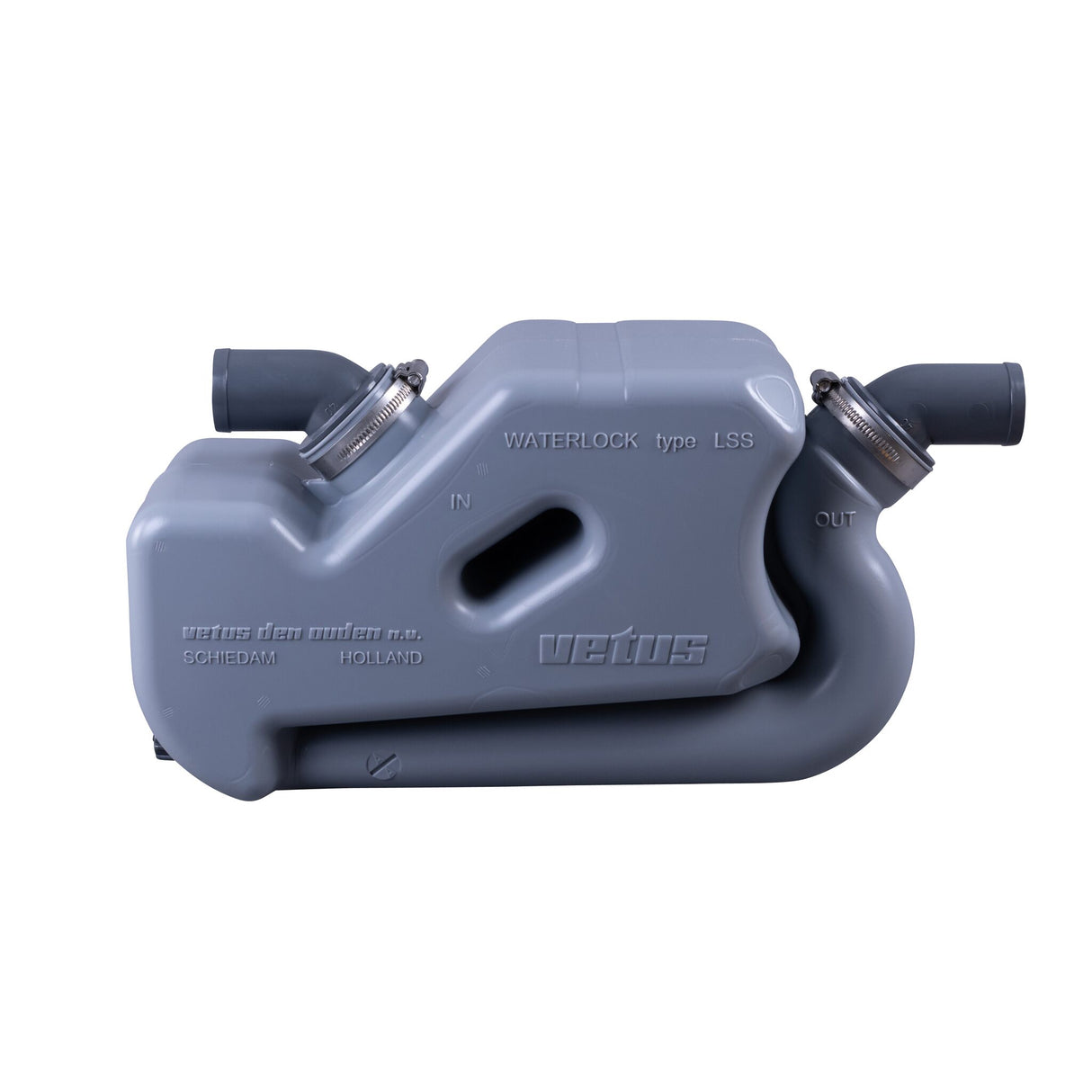VETUS Wassersammler LSS 360° drehbare Anschlüsse, Auspuffwasserabscheider zur Vermeidung von Rücklauf - 40 - 50 mm (Optional mit Anschlüsse)