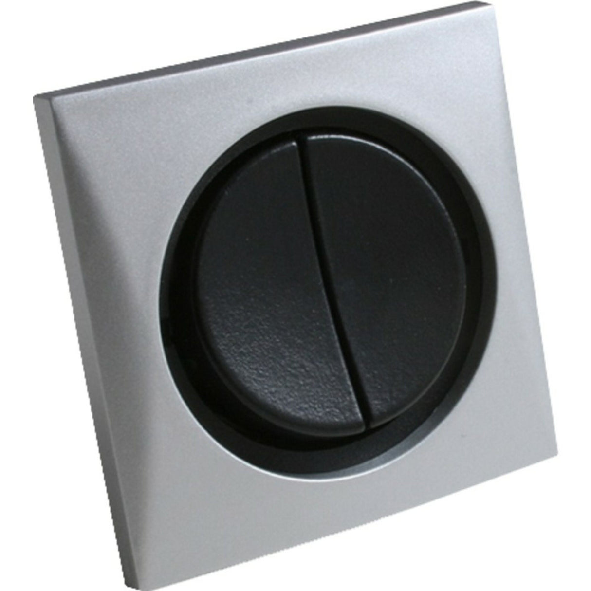 FRILIGHT Zweifach-Lichtschalter Einbaugerät, Schalter, Kompakte Maße 60 x 60 x 20 mm - matt-silber oder weiß