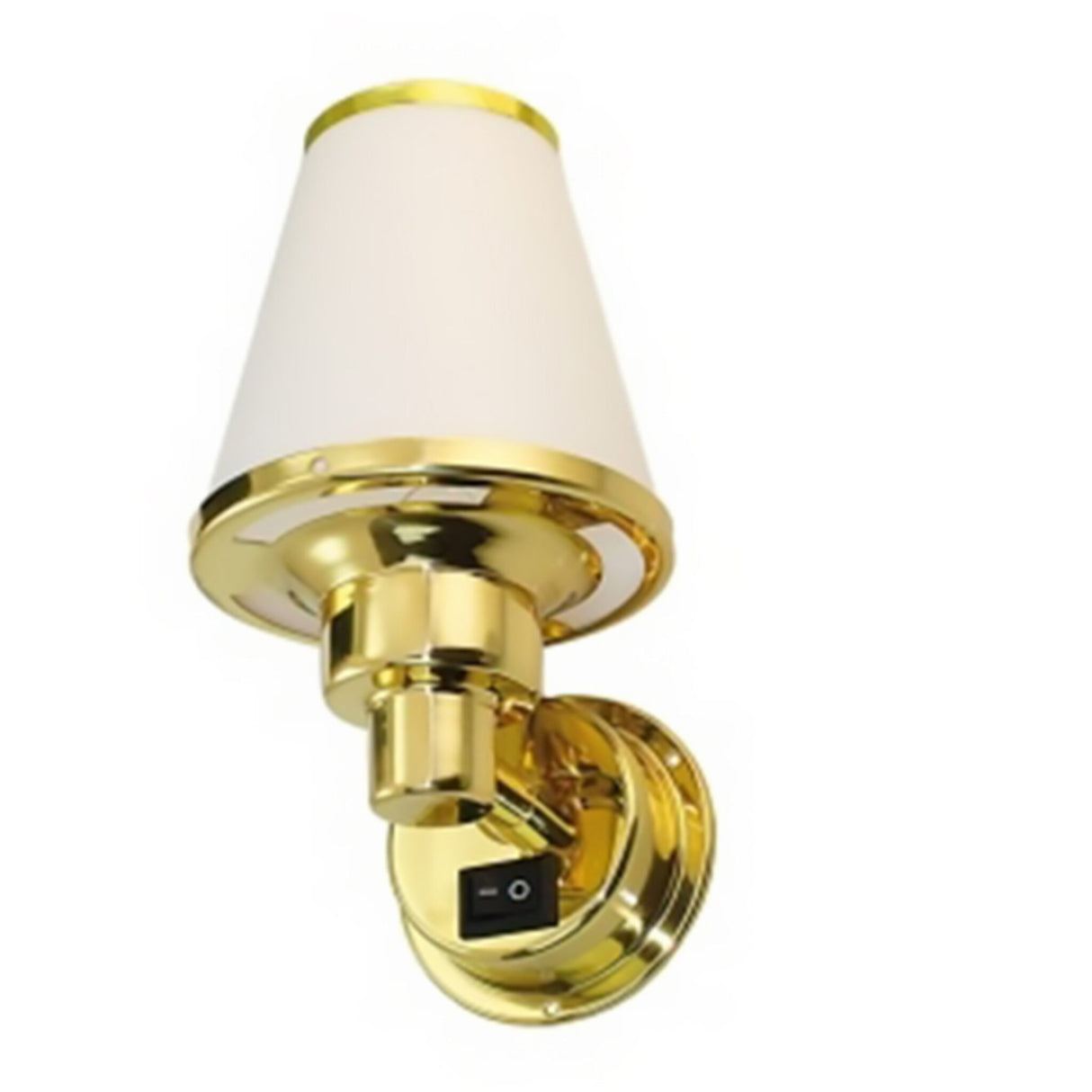 Kojenleuchte Messing 12 Volt Leuchte mit Schalter, Bootslampe, edles Design