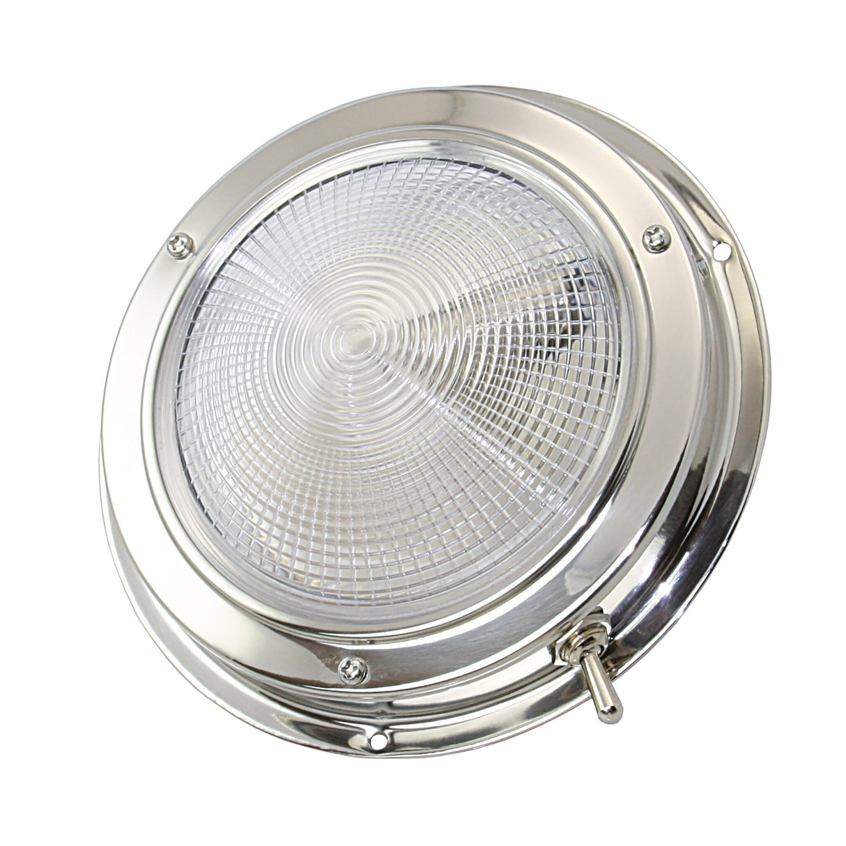 Deckenleuchte Edelstahl 15W 140mm, Deckenlampe, inkl. Glühbirne BA15d