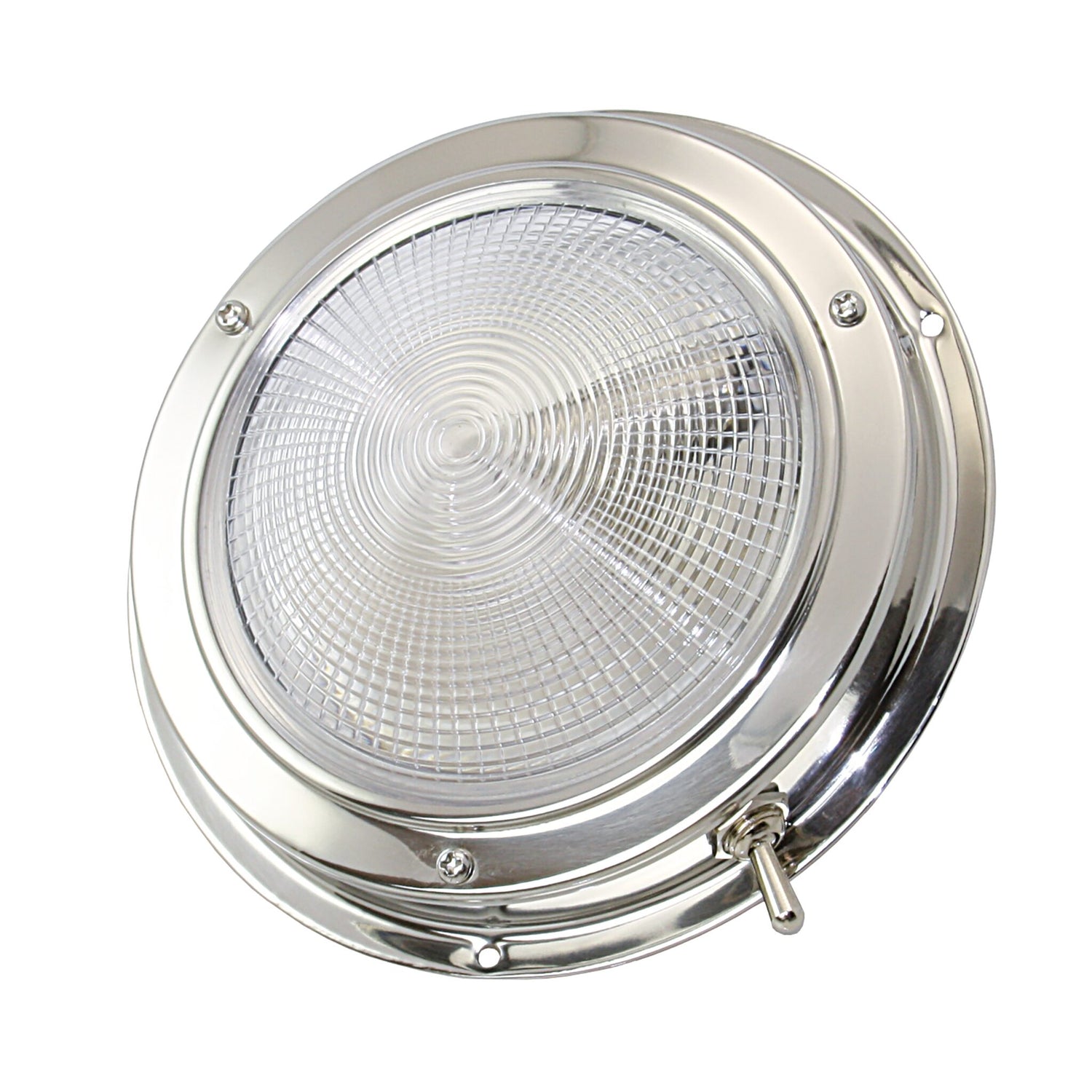 Deckenleuchte Edelstahl 15W 140mm, Deckenlampe, inkl. Glühbirne BA15d
