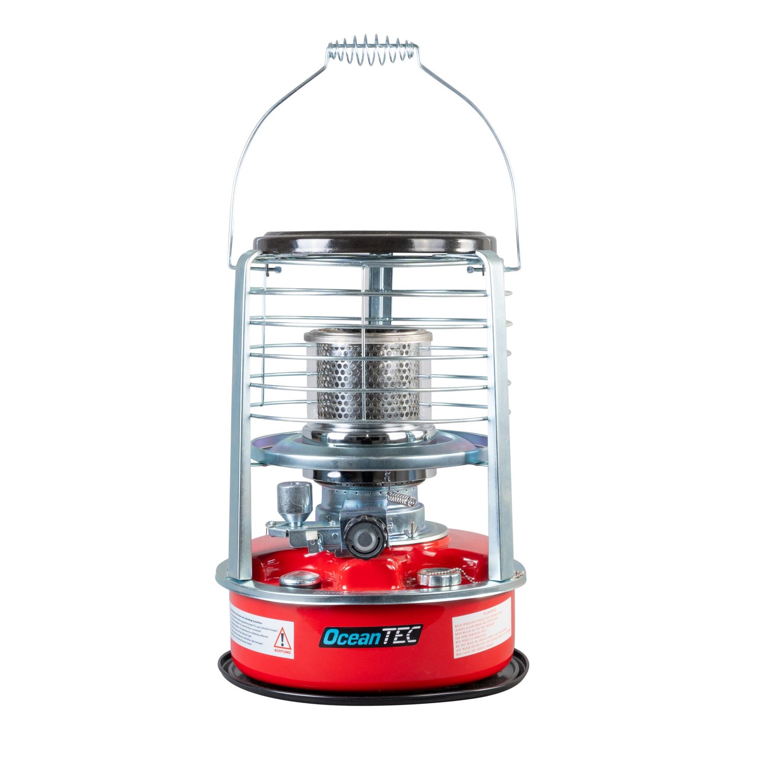 OceanTEC Petroleum-Heizung 5,3 L Tank – 8.400–10.000 BTU/h (2,46–2,93 kW) – mit Flammlöschfunktion & Kippschutz – Outdoor Heizgerät für Boot, Camping & Garten
