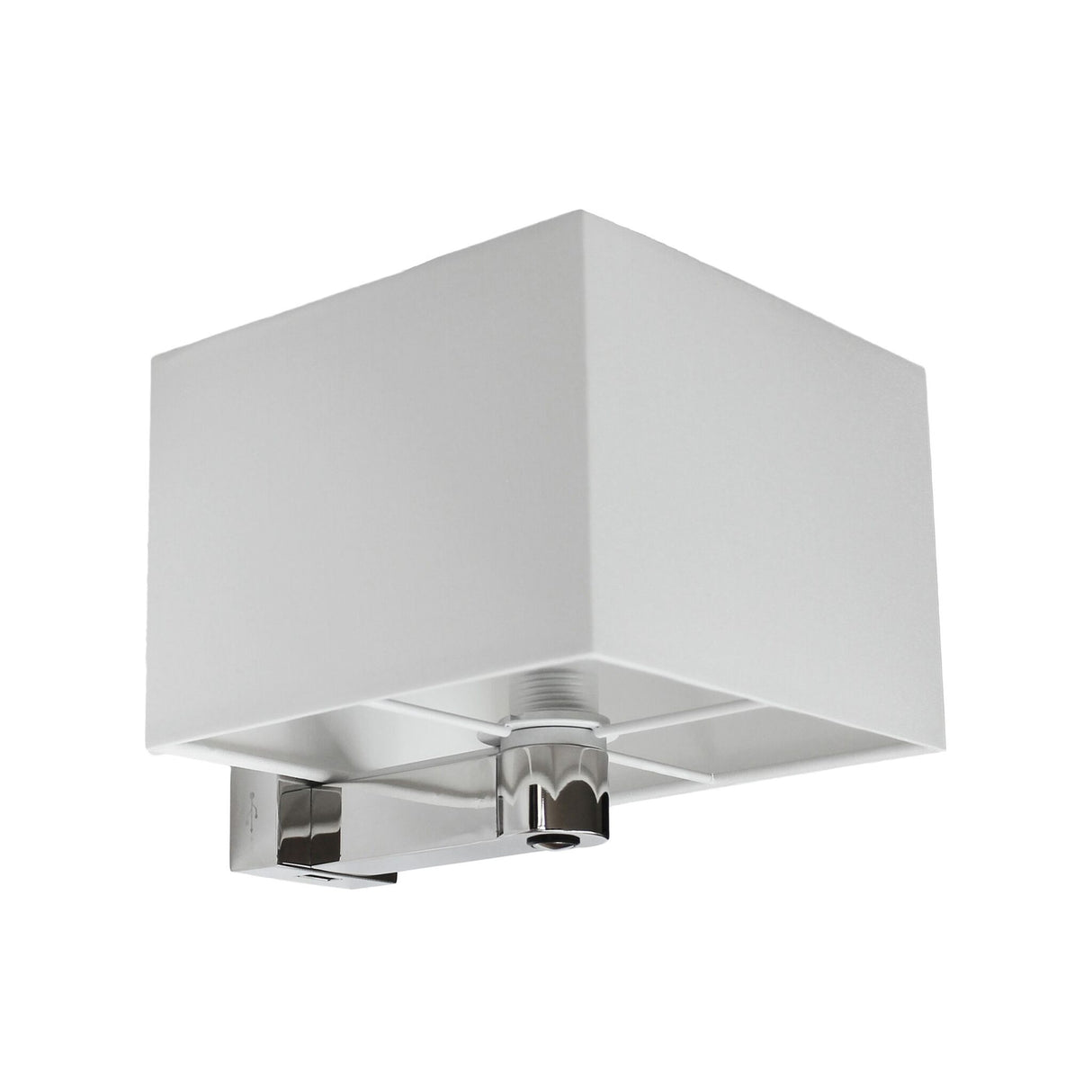 Casolux Wandleuchte Wallis Edelstahl, elegante Wandlampe mit USB-Anschluss, moderne Lichtlösung - eckig oder rund