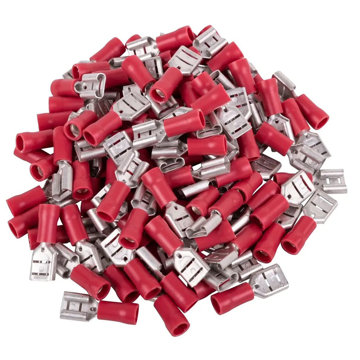 Isolierte Flachsteckhülse mit PVC-Isolation, hohe Hitze- und Frostbeständigkeit, 10 Stück - 0,5 - 2,5 mm²