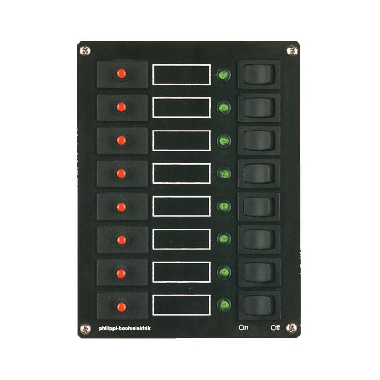 Philippi Stromkreisverteiler Anbau-System mit thermischen E-T-A-Sicherungsautomaten, elektrischer Verteiler für 12 V Anwendungen - (Optional mit Zubehör)