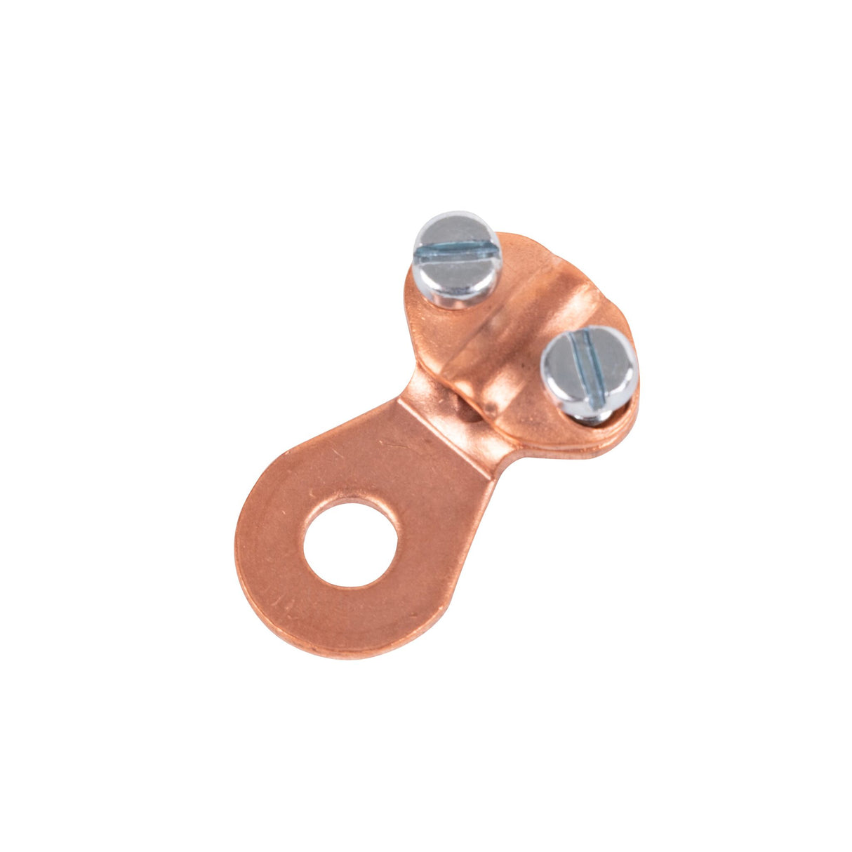 Klemm-Kabelschuh aus Kupfer mit verzinkten Schrauben, einfache Montage ohne Quetschen oder Löten - 6 - 10 mm Bohrungsdurchmesser, 10 - 70 mm² Kabelquerschnitt