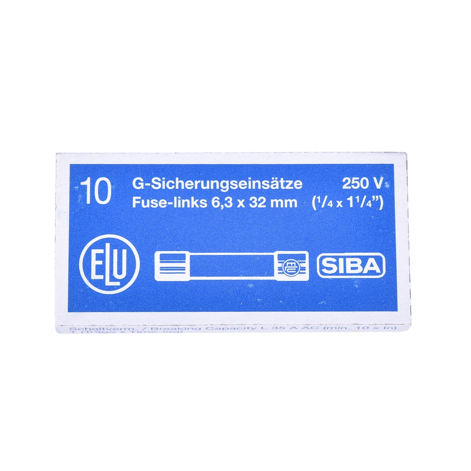 Feinsicherungen 32 x 6,3 mm Kunststoff 10 Stück, Sicherungselemente für Schaltpaneele, hohe Zuverlässigkeit - 5 A - 15 A