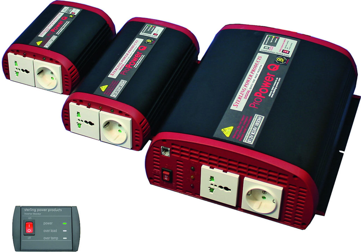 Sterling Wechselrichter ProPowerQ 12/24 V, Hochfrequenz-Technologie, leise, kompakt und effizient - 350 - 1000 W