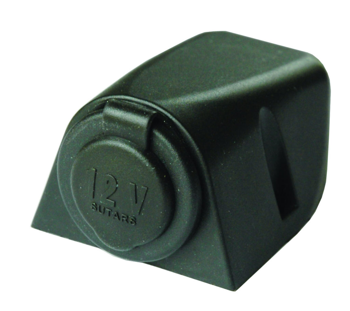 Philippi Aufbausteckdose mit Deckel für Zigarettenanzünderstecker, Auto Steckdose, formschöner Befestigungsflansch