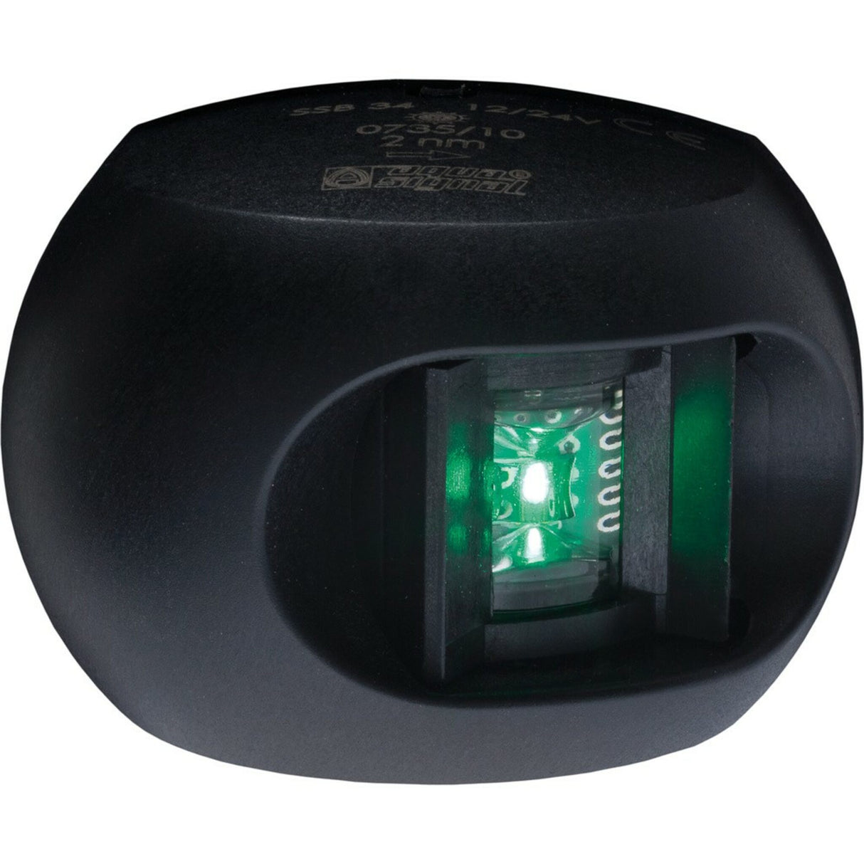 Aqua Signal Navigationslaterne Serie 34, LED, wartungsfrei, salzwasserbeständig, UV-geschützt, rostfrei, amagnetisch, stoß- und schlagfest - schwarz, aluminium, weiß