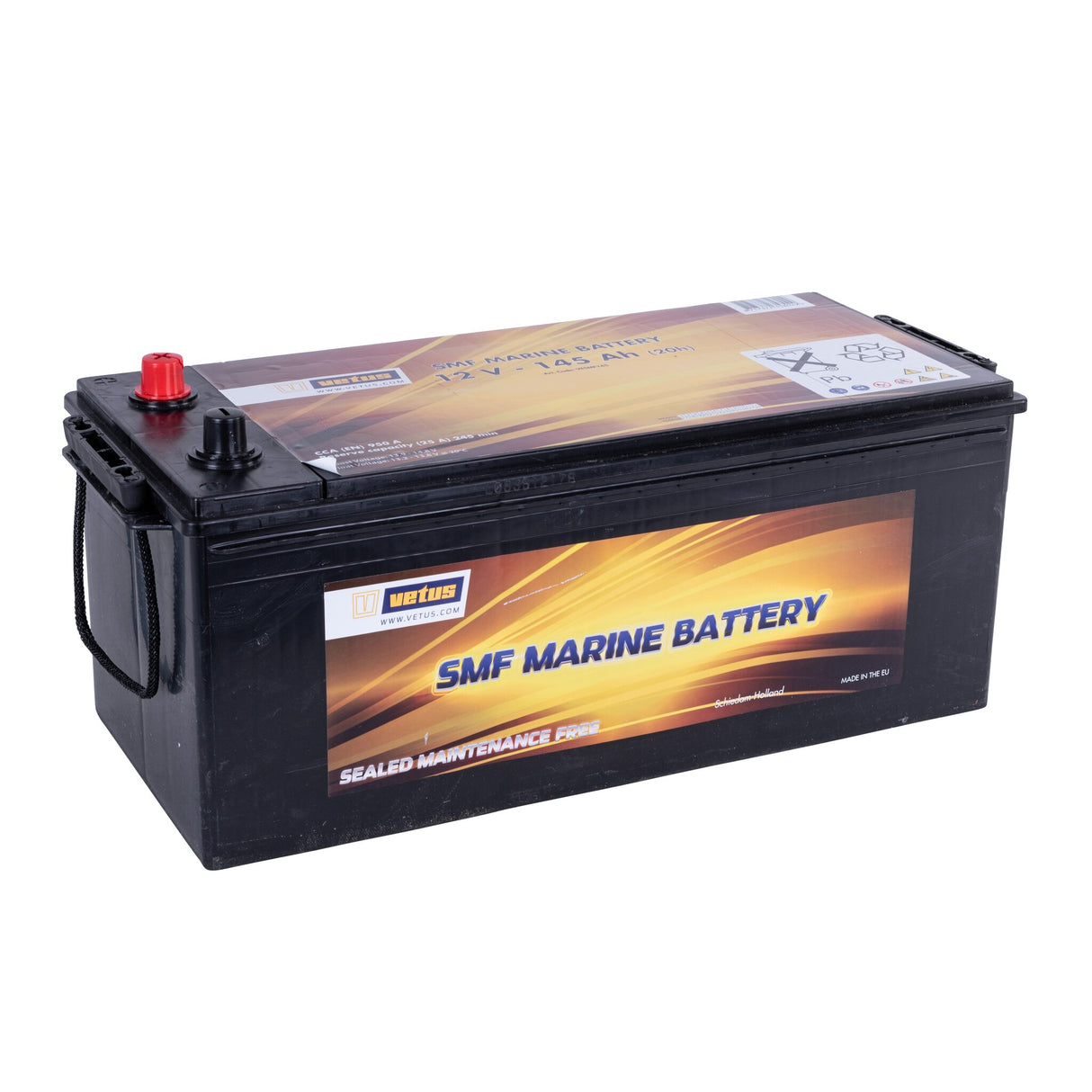 VETUS Schiffsbatterie 200 Ah, wartungsfrei, leicht und kompakt für Freizeitboote - 60 - 220 Ah