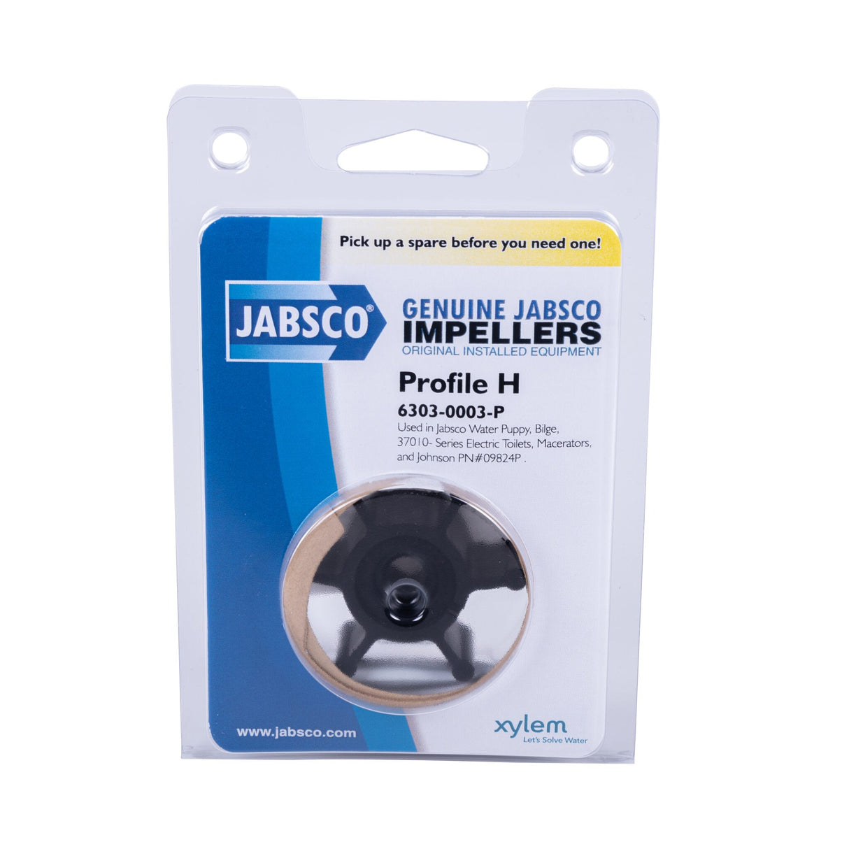 JABSCO Replacement Impeller 6303-0003P for Bilge Pump, Spare Part for Water Puppy 2000, Compatible with 12V/24V