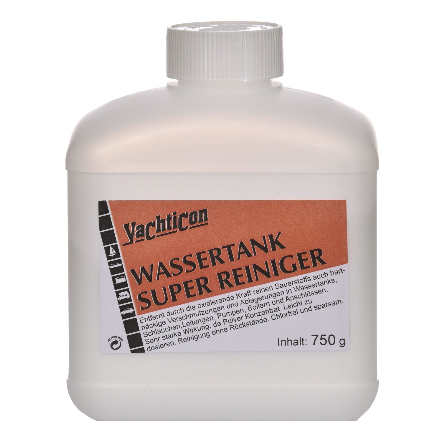 Yachticon Wassertank Super Reiniger 750 g, kraftvolles Pulverkonzentrat, chlorfrei und rückstandslos