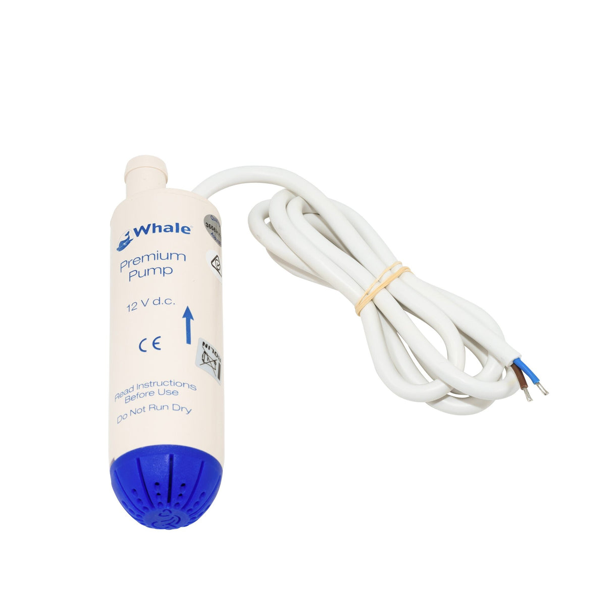 WHALE Tauch- und Inlinepumpe 150, selbstlüftend, kompakt, für Frischwasser, Salzwasser und Diesel, energieeffizient, laufruhig, 12V, Verpolungsschutz, passgenau für Schläuche 3/8″ oder 1/2″