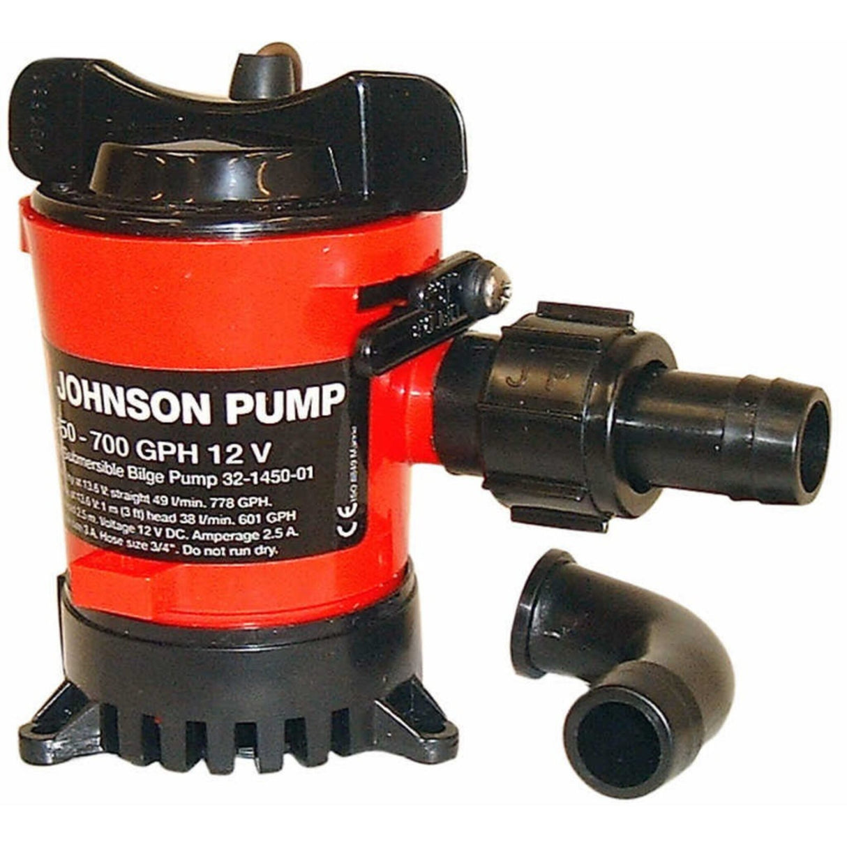 JOHNSON submersible bilge pump L750 - easy-to-maintain, bilge pump, durable high-performance motor with stainless steel shaft - (Optional with float switch)