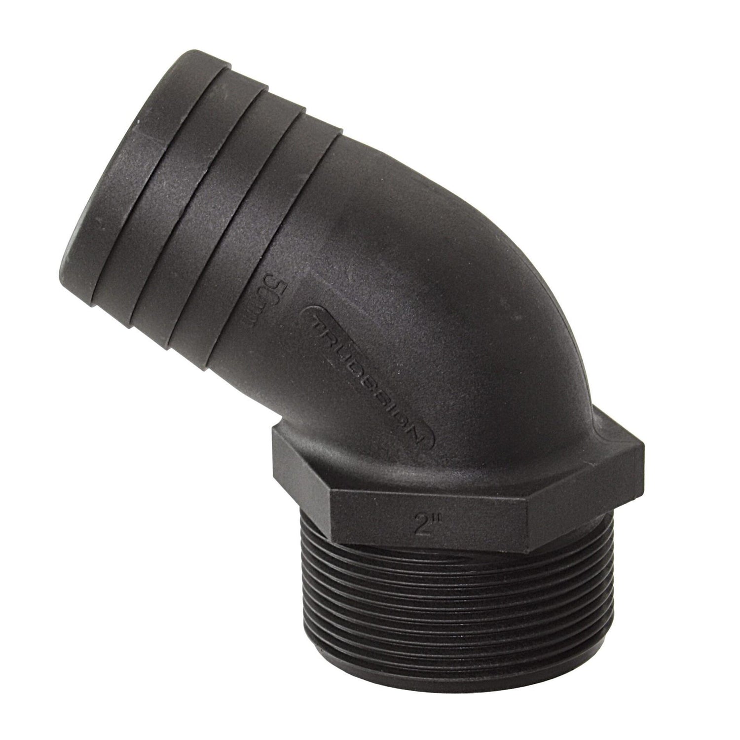 TRUDESIGN Schlauchtülle 120° Winkel, chemikalienbeständig, hohe Schlagfestigkeit - 25 - 38 mm (Optional mit Gewinde)