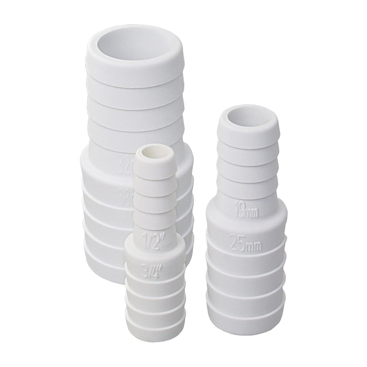 TRUDESIGN reducer nylon composite UV-resistant, hose adapter for high temperature resistance - 13/19 - 38/32 mm (optional with hose)