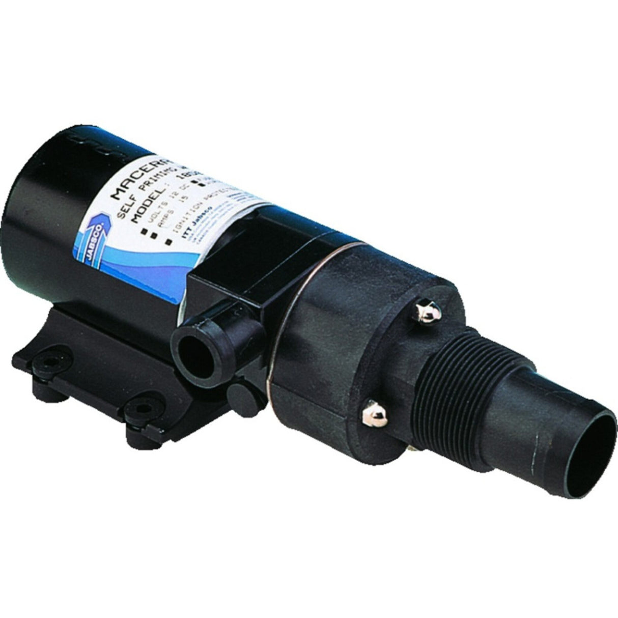 JABSCO Zerhacker-Fäkalienpumpe selbstansaugend mit Trockenlaufschutz, Fäkalienpumpe, 39 L/min Förderleistung - 12 V oder 24 V