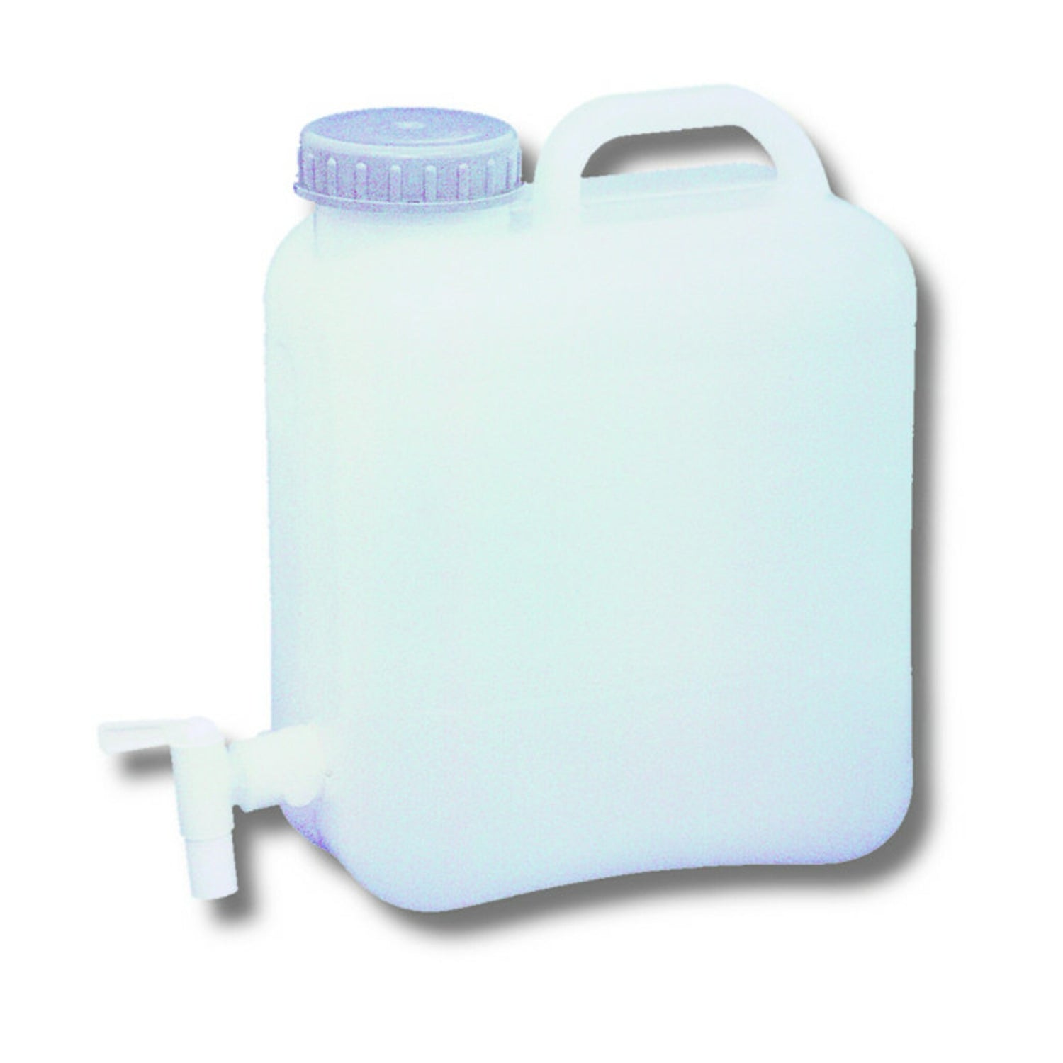 Weithalskanister lebensmittelecht, Polyethylen, 88 mm Halsweite, Auslaufhahn möglich - 13 - 19 Liter (Optional mit Auslaufhahn)