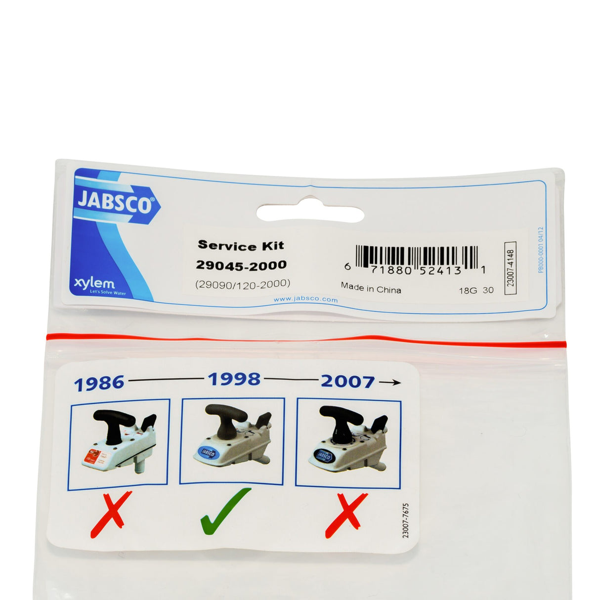 JABSCO service kit for on-board toilets, spare parts for marine toilets, comprehensive repair service for toilet systems - from 1998 or from 2008