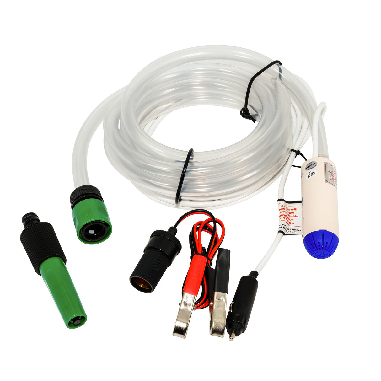 WHALE Vielzweck-Pumpe selbstentlüftend, Tauchpumpe, 12V mit 3,75m Schlauch und 3,75m Kabel, vielseitig für Frisch- und Salzwasser