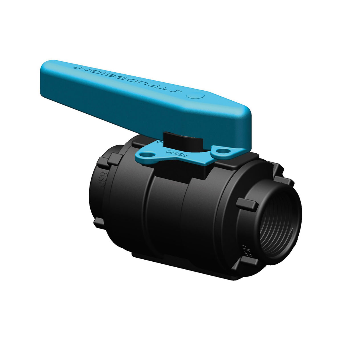 TRUDESIGN Kugelhahn Innengewinde, Kugelventil, korrosions- und chemikalienbeständig, UV-beständig, IMCI zertifiziert - 1/2" - 1 1/2"