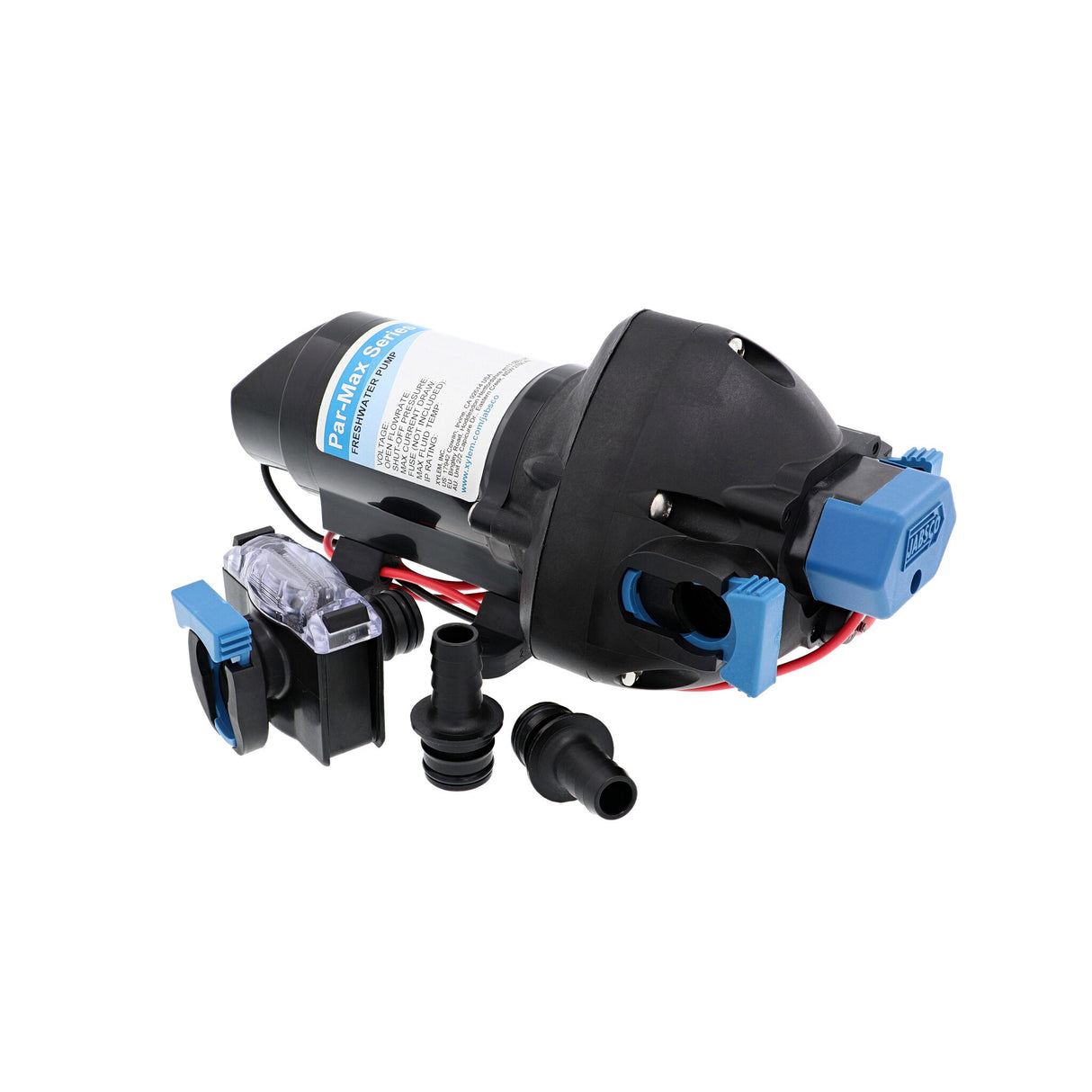 Jabsco Druckwasserpumpe 11 l/min 1,7 bar 24V, Membranpumpe, leiser Betrieb mit Pulsabsorbersystem -