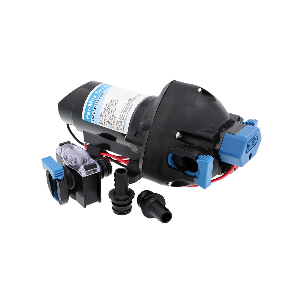 Jabsco Druckwasserpumpe 7,6 l/min 2,4 bar 24V, Wasserpumpe, leise und trockenlaufsicher mit Pulsabsorber