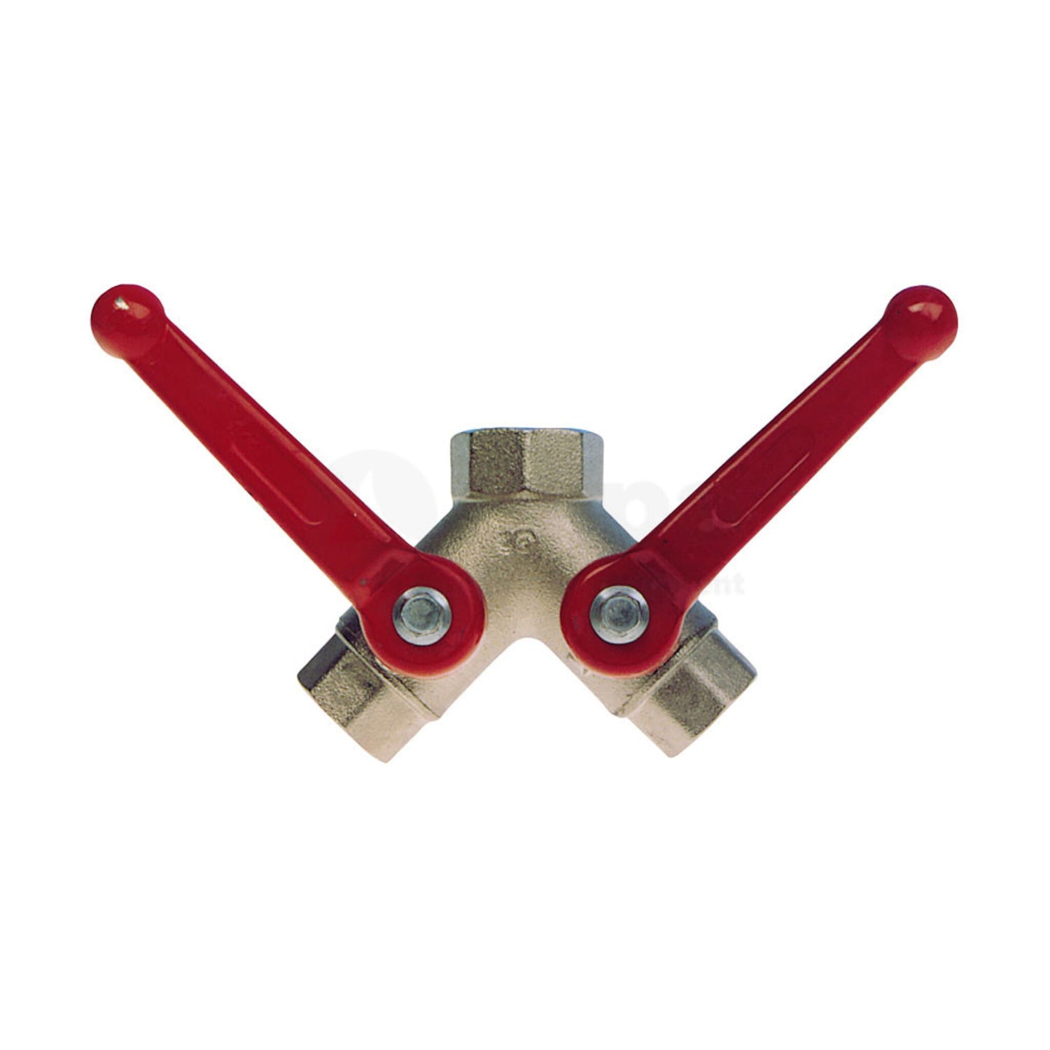 Y-Kugelhahn Messing, Drei-Wege-Ventil mit PTFE-Dichtung, langlebig und korrosionsbeständig - 1/2" x 3/8" x 3/8" – 1 1/4" x 1" x 1" Gewinde