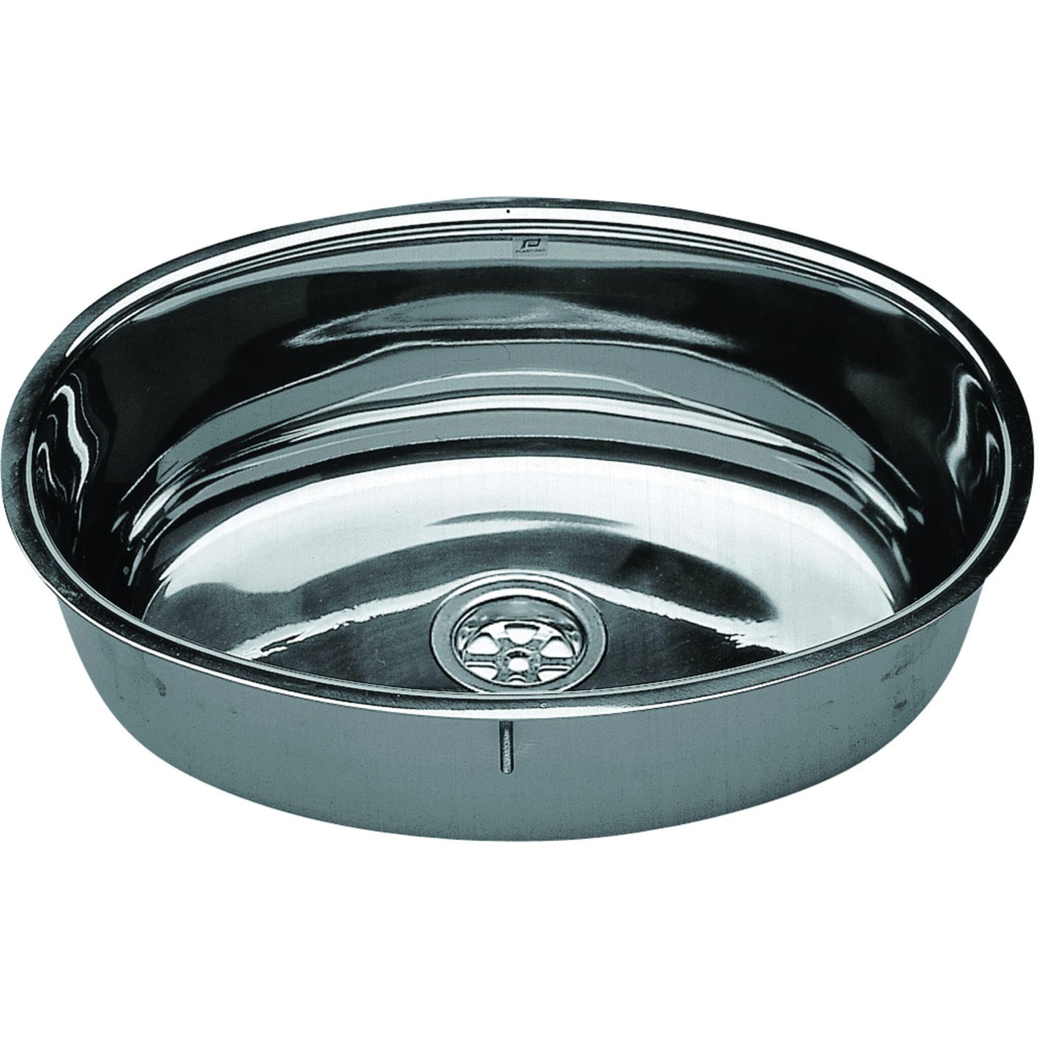 Plastimo Edelstahlspüle oval, Küchenspüle, Maße 385 x 265 mm
