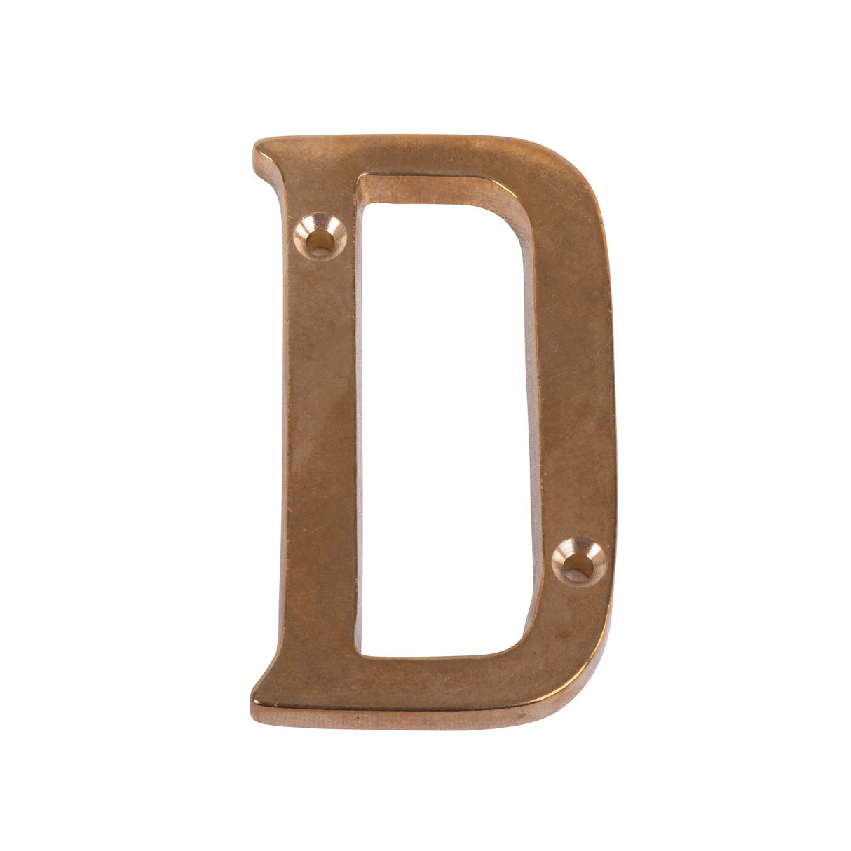 Brass letter 100 mm, polished brass, for screwing, 100 g weight - (Optional with accessories)