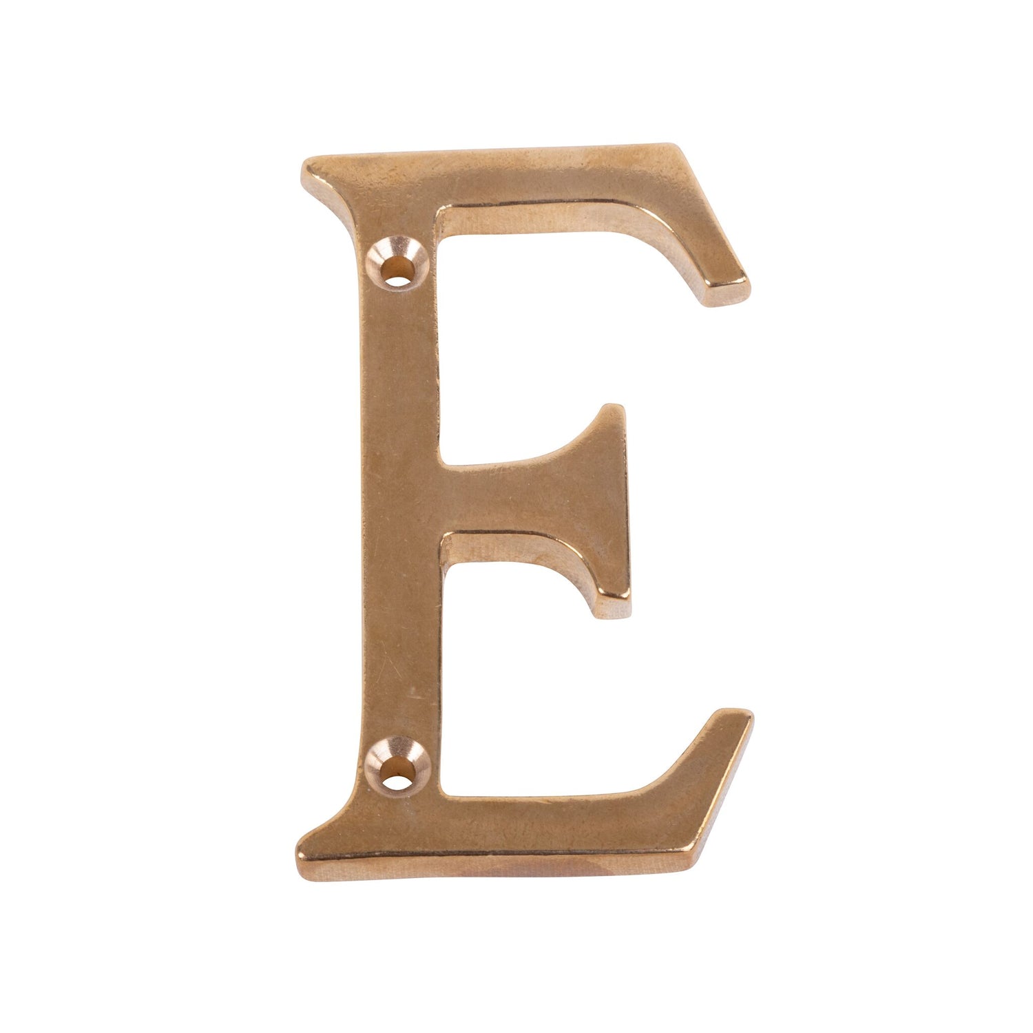 Messing Buchstabe 100 mm, poliertes Messing, zum Anschrauben, 100 g Gewicht - (Optional mit Zubehör)